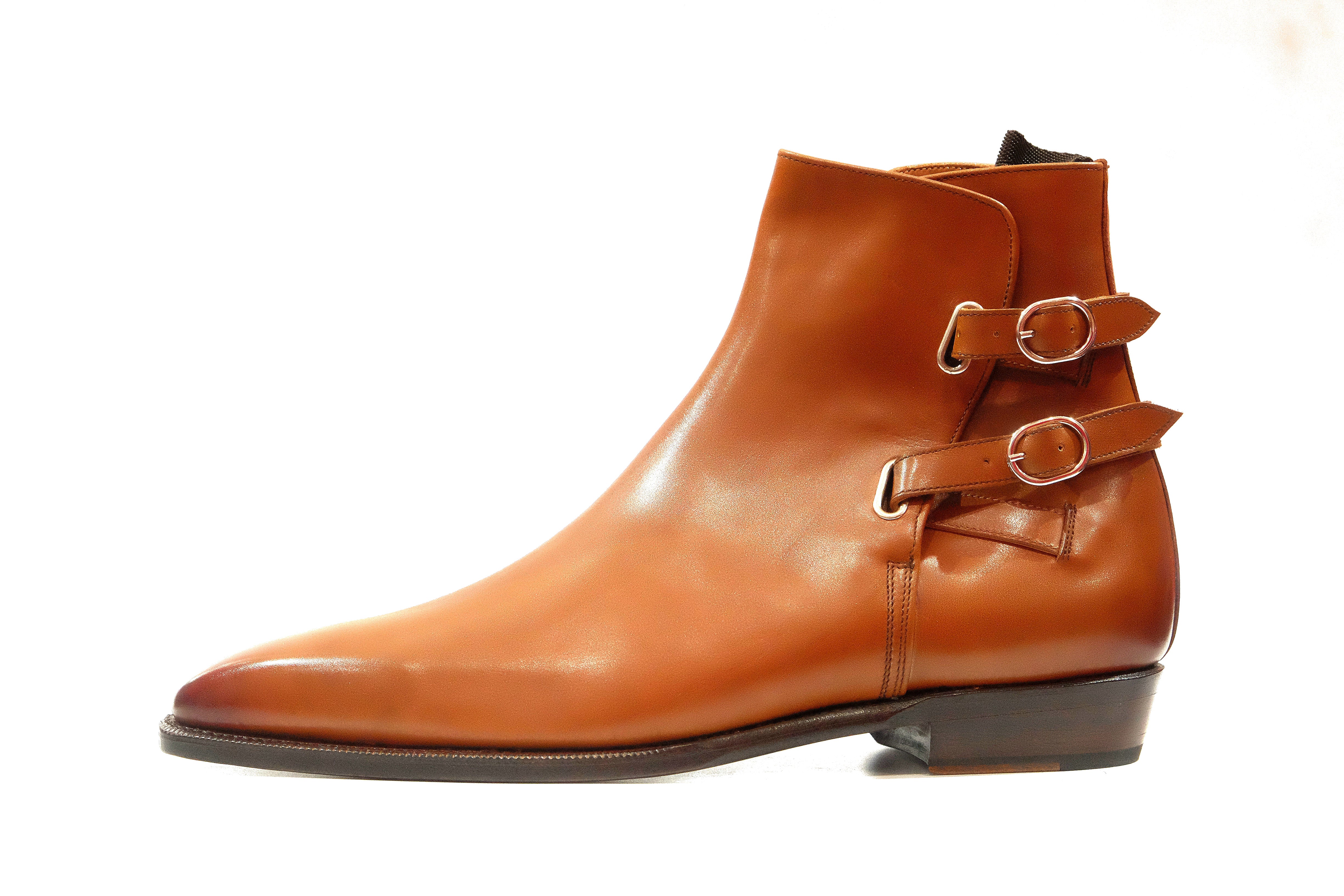 Genesee - MTO - Burnished Tan Calf - MGF Last - Single Leather Sole-Made To Order Jodhpur Boots-J.FitzPatrick Footwear