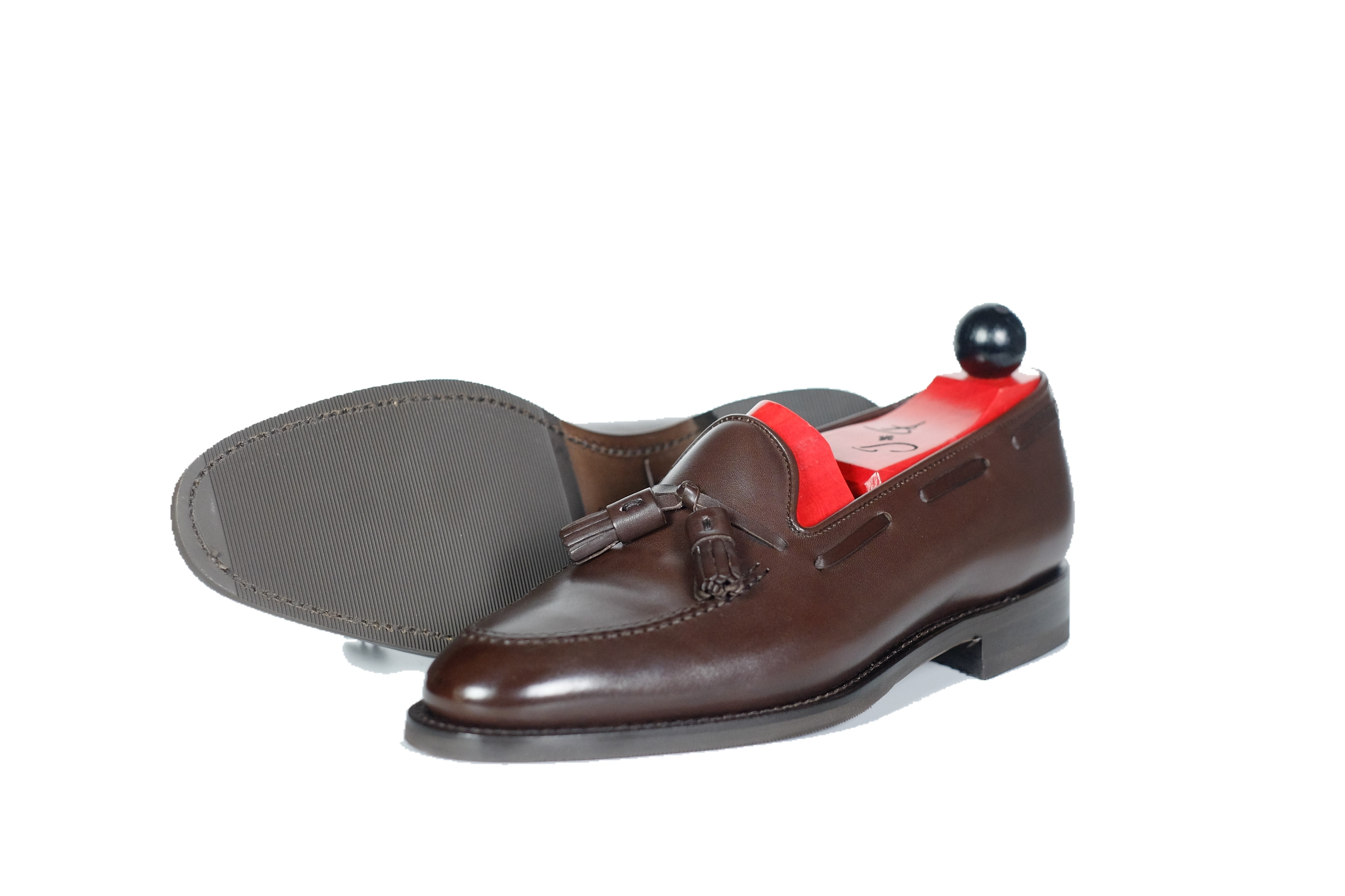 Haller - Dark Oak Calf-Tassel Loafers-J.FitzPatrick Footwear