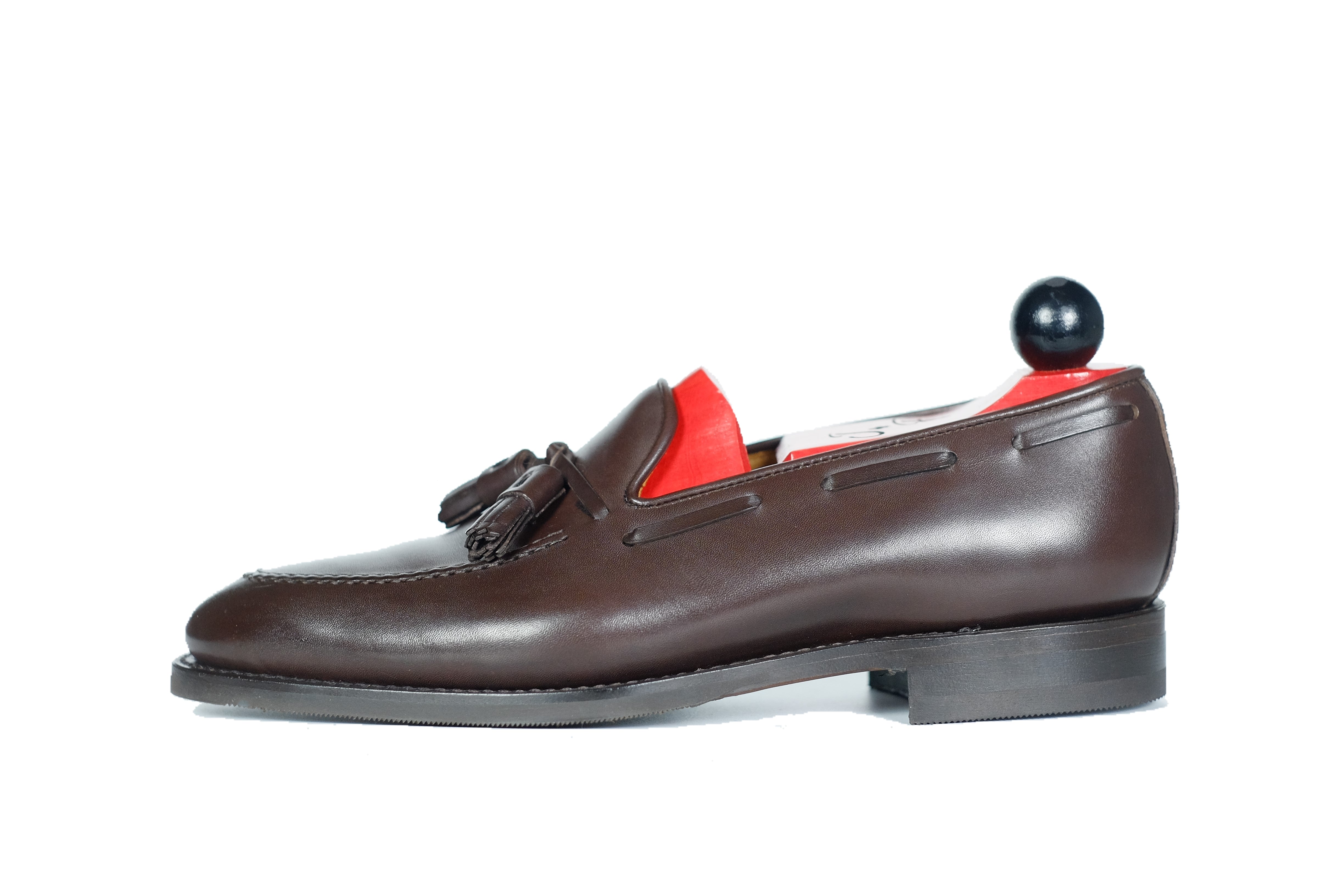 Haller - Dark Oak Calf-Tassel Loafers-J.FitzPatrick Footwear