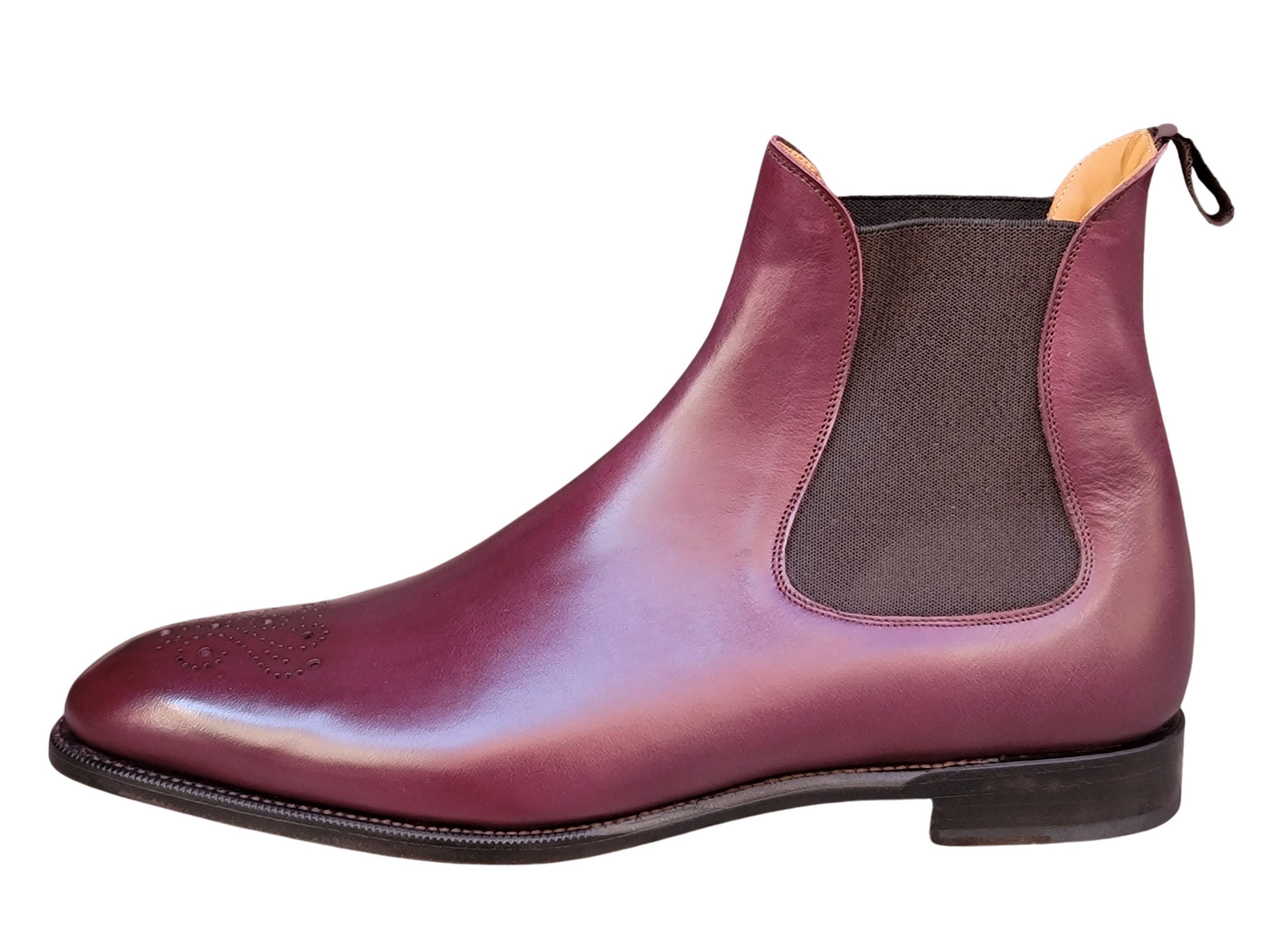 Highland - MTO - Orchid Calf - NGT Last - Single Leather Sole-Made To Order Chelsea Boot Medallion-J.FitzPatrick Footwear