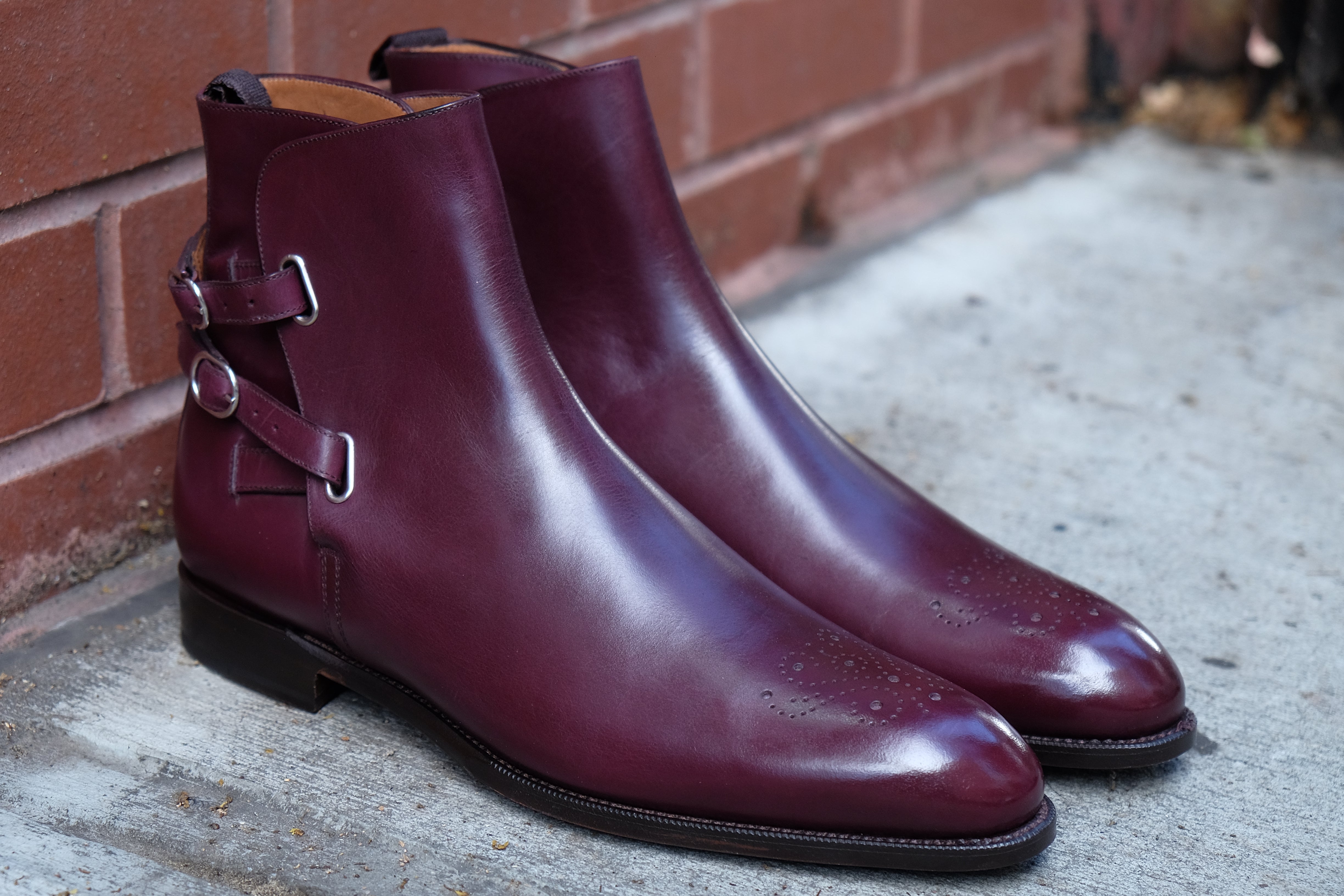 Indianola - MTO - Orchid Calf - NGT Last - Single Leather Sole-Made To Order Jodhpur Boots-J.FitzPatrick Footwear