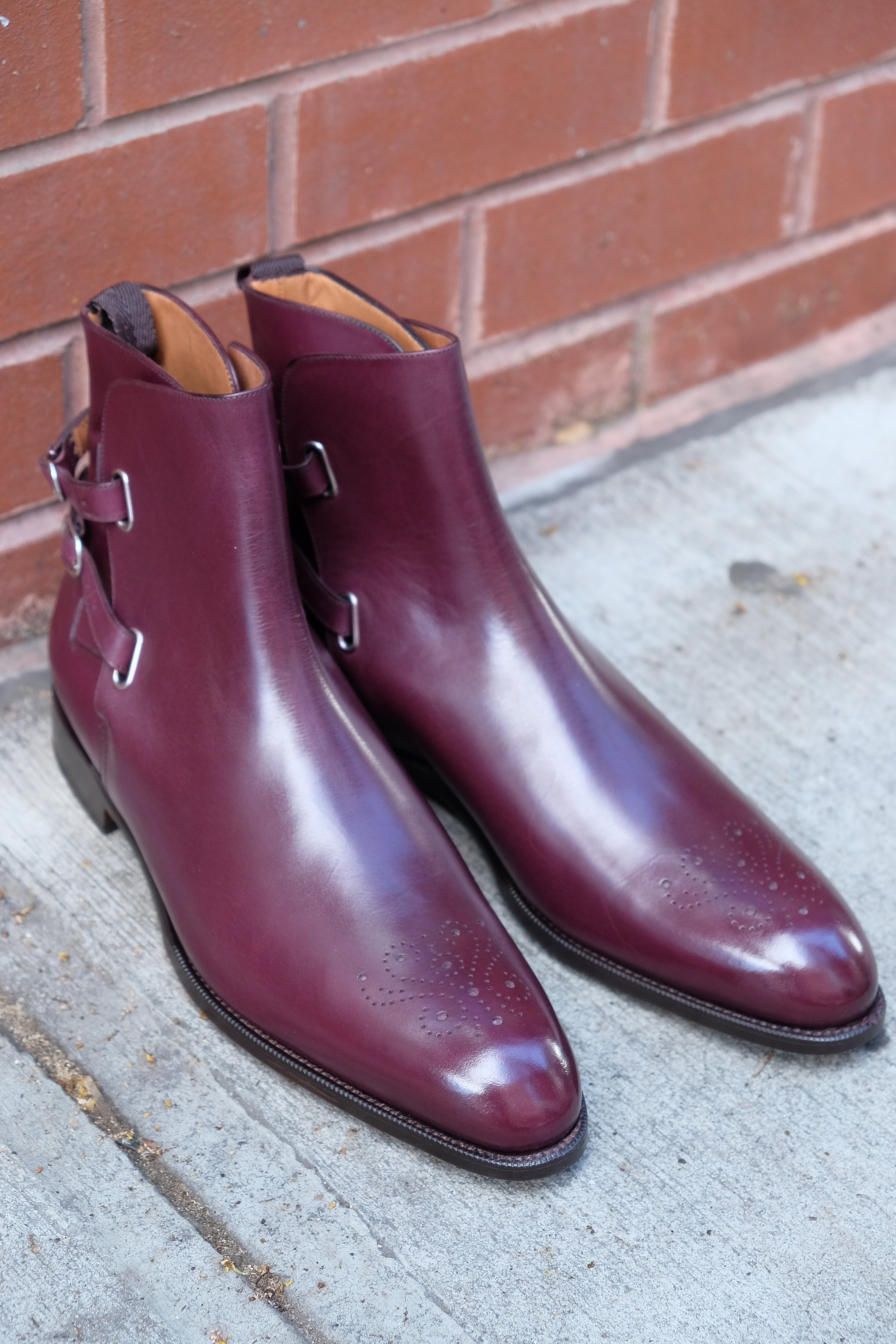 Indianola - MTO - Orchid Calf - NGT Last - Single Leather Sole-Made To Order Jodhpur Boots-J.FitzPatrick Footwear