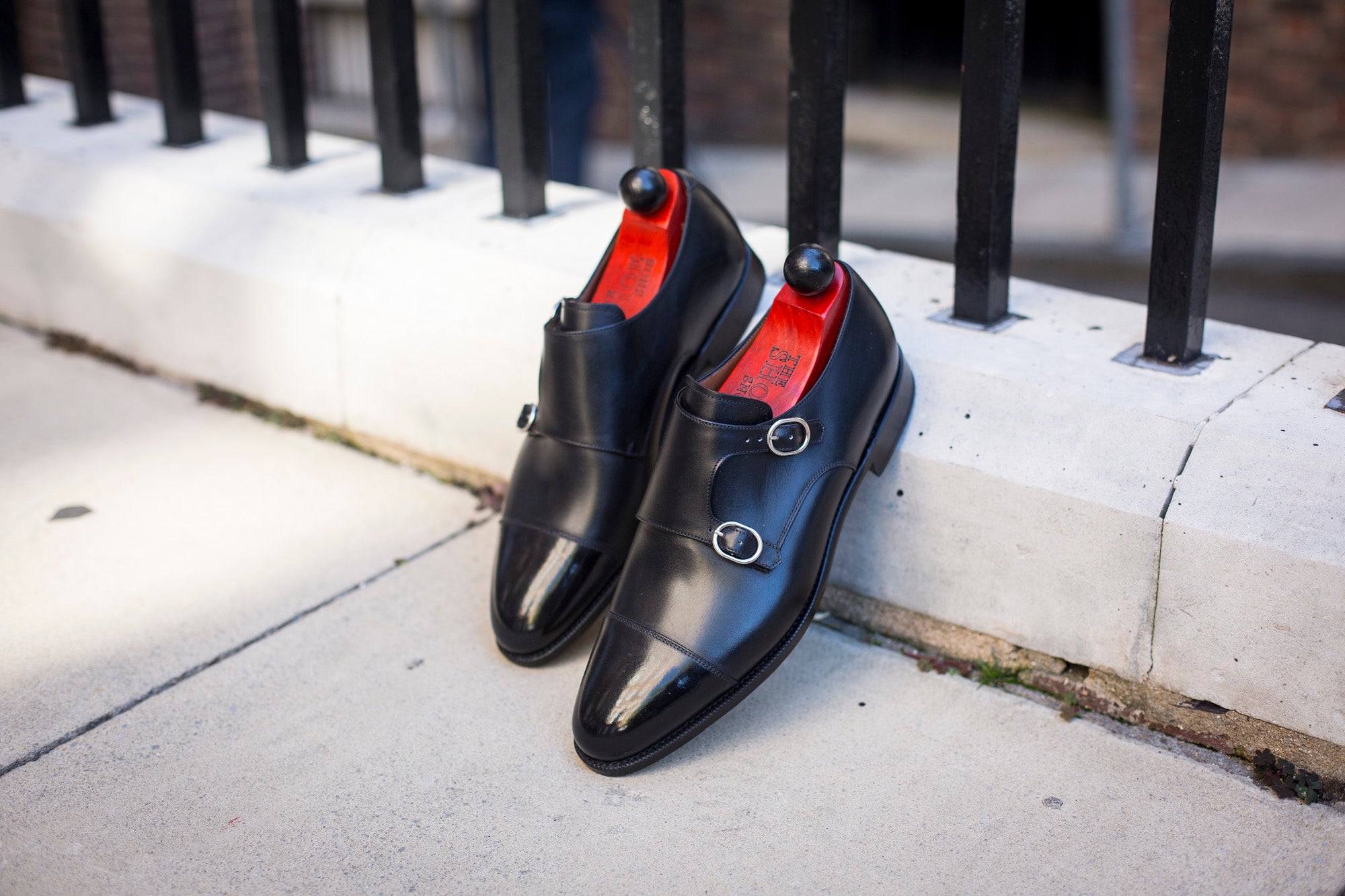 Kent - MTO - Black Calf-Made To Order Double Monkstrap Cap Toe-J.FitzPatrick Footwear