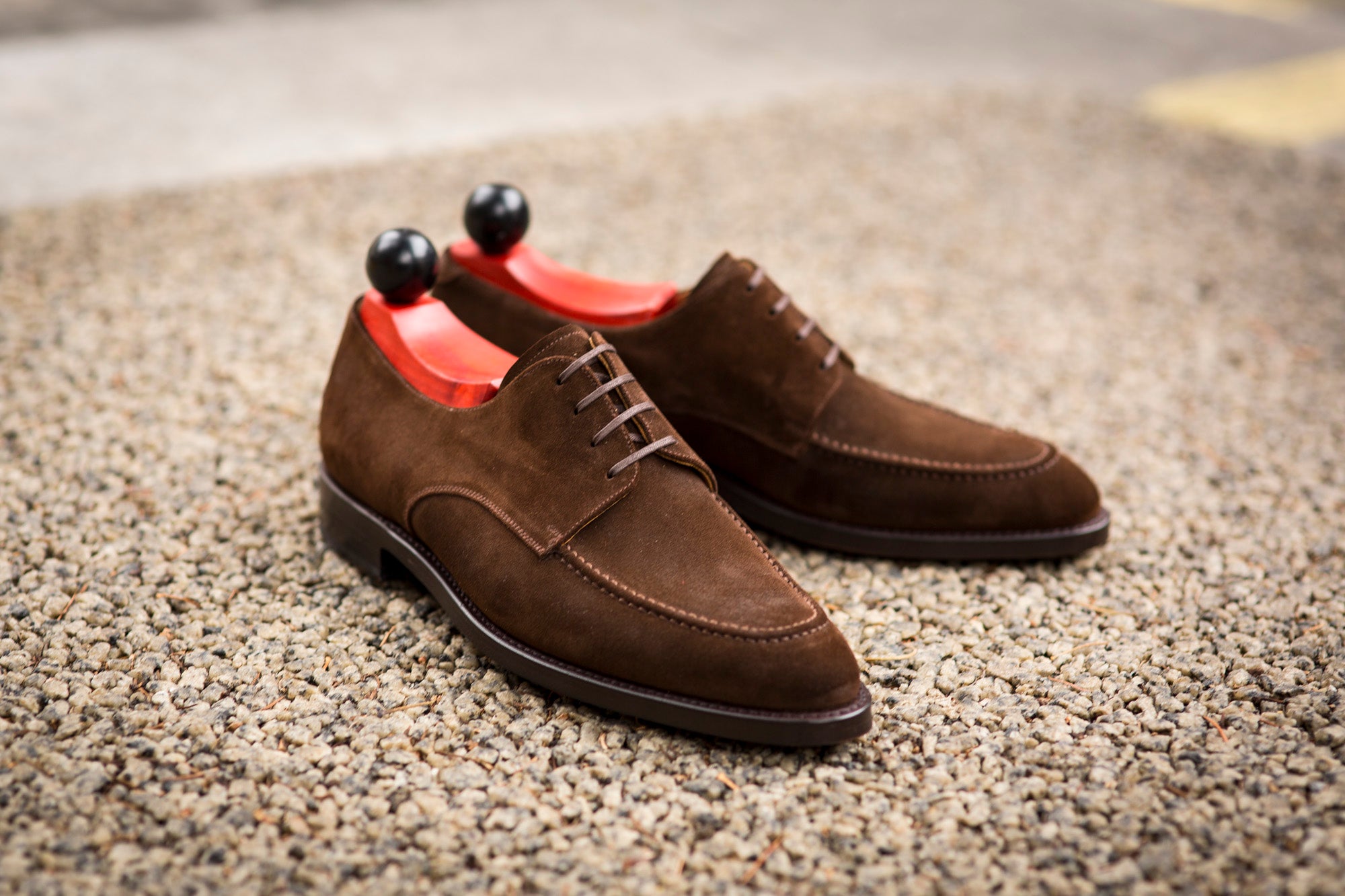 Lynwood - MTO - Dark Brown Suede-Made To Order Derbies Derby Four Eyelet-J.FitzPatrick Footwear