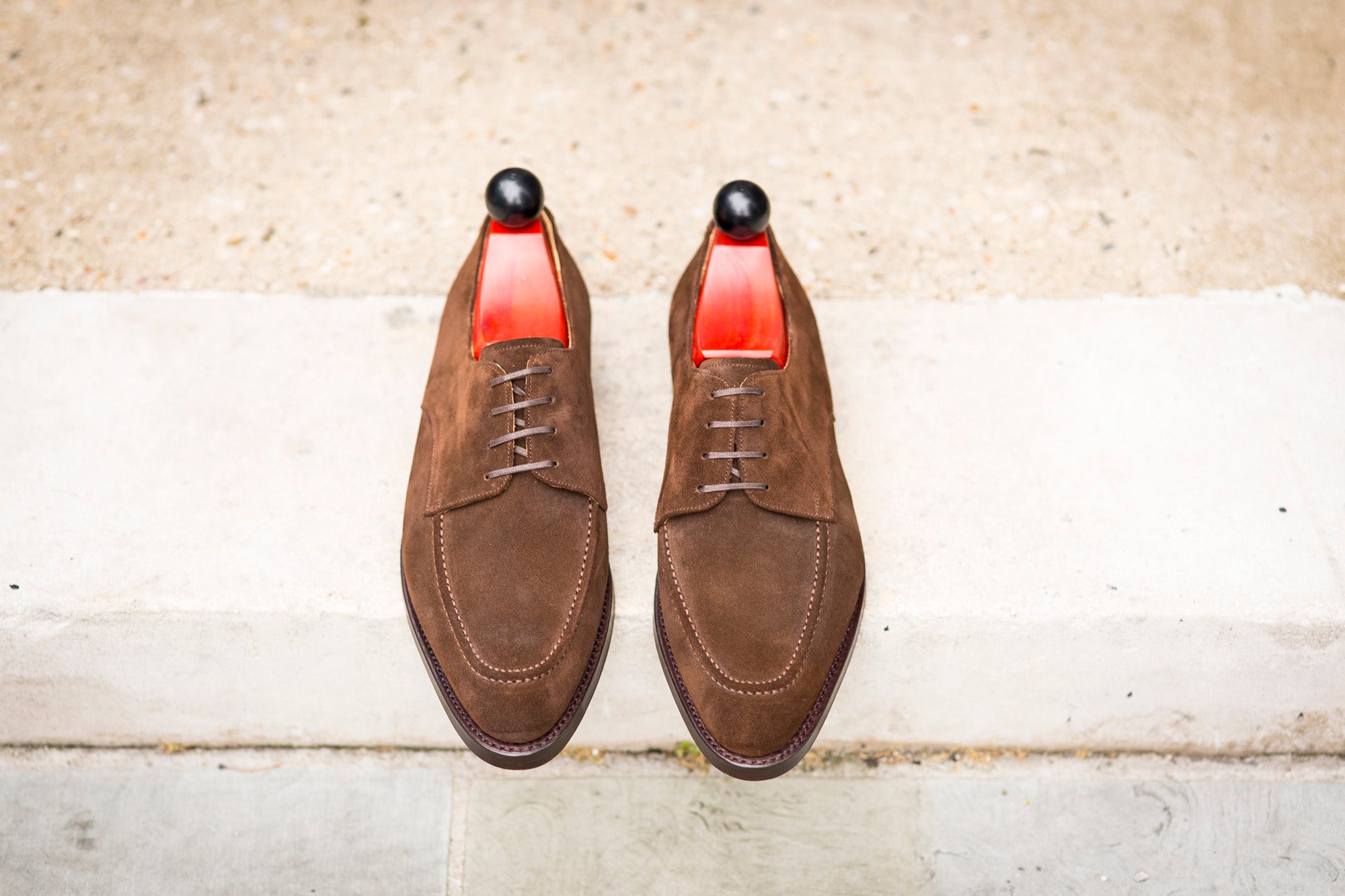 Lynwood - MTO - Dark Brown Suede-Made To Order Derbies Derby Four Eyelet-J.FitzPatrick Footwear