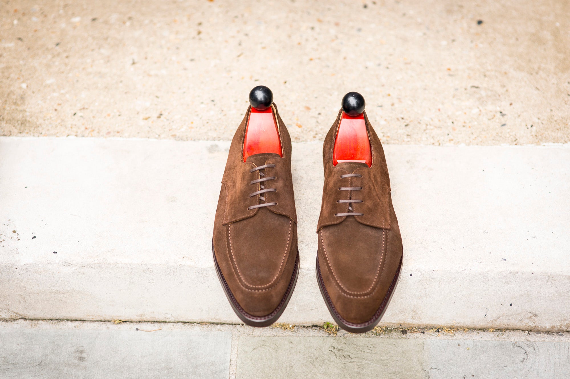 Lynwood - MTO - Dark Brown Suede-Made To Order Derbies Derby Four Eyelet-J.FitzPatrick Footwear