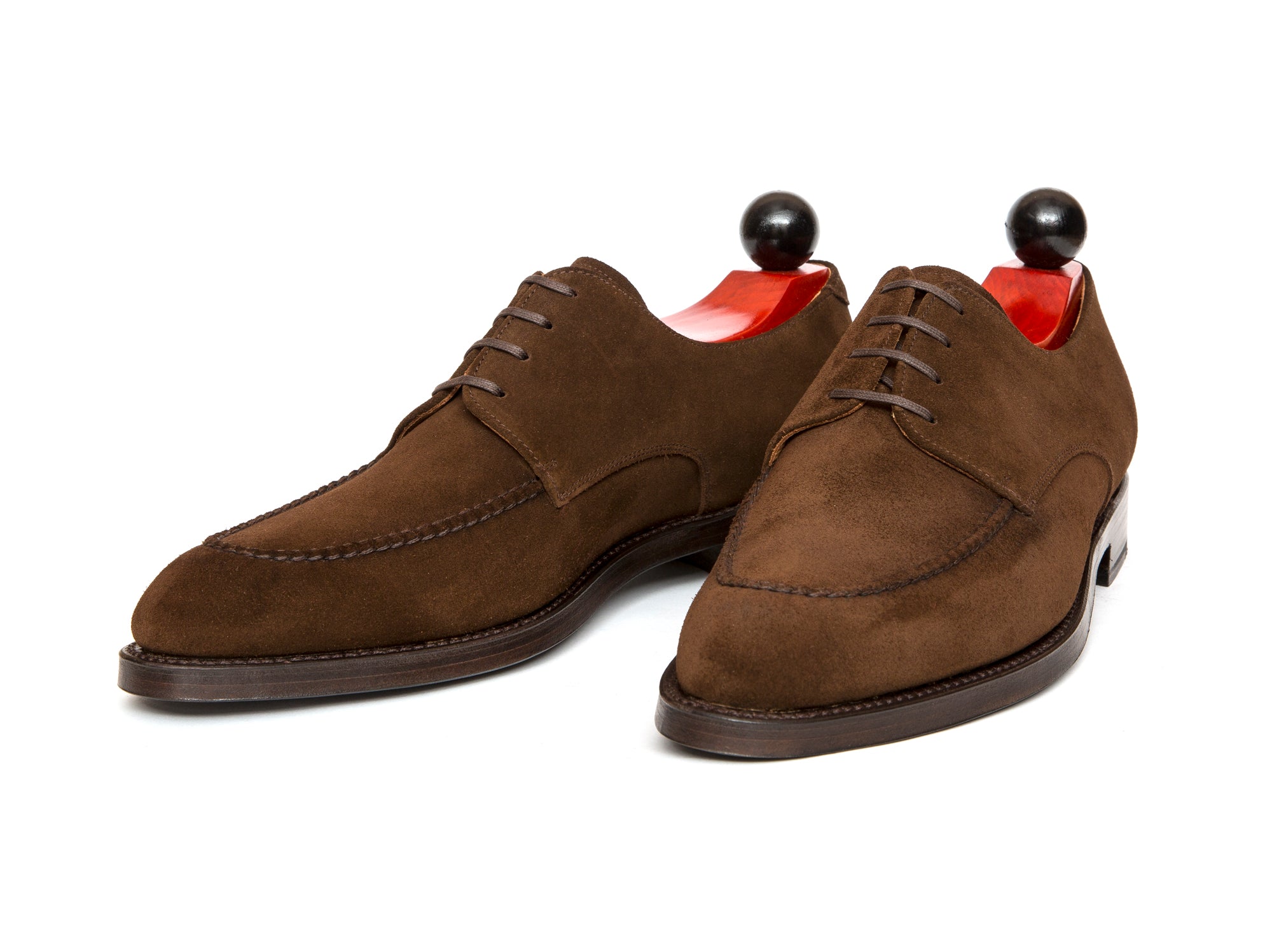 Lynwood - MTO - Dark Brown Suede-Made To Order Derbies Derby Four Eyelet-J.FitzPatrick Footwear