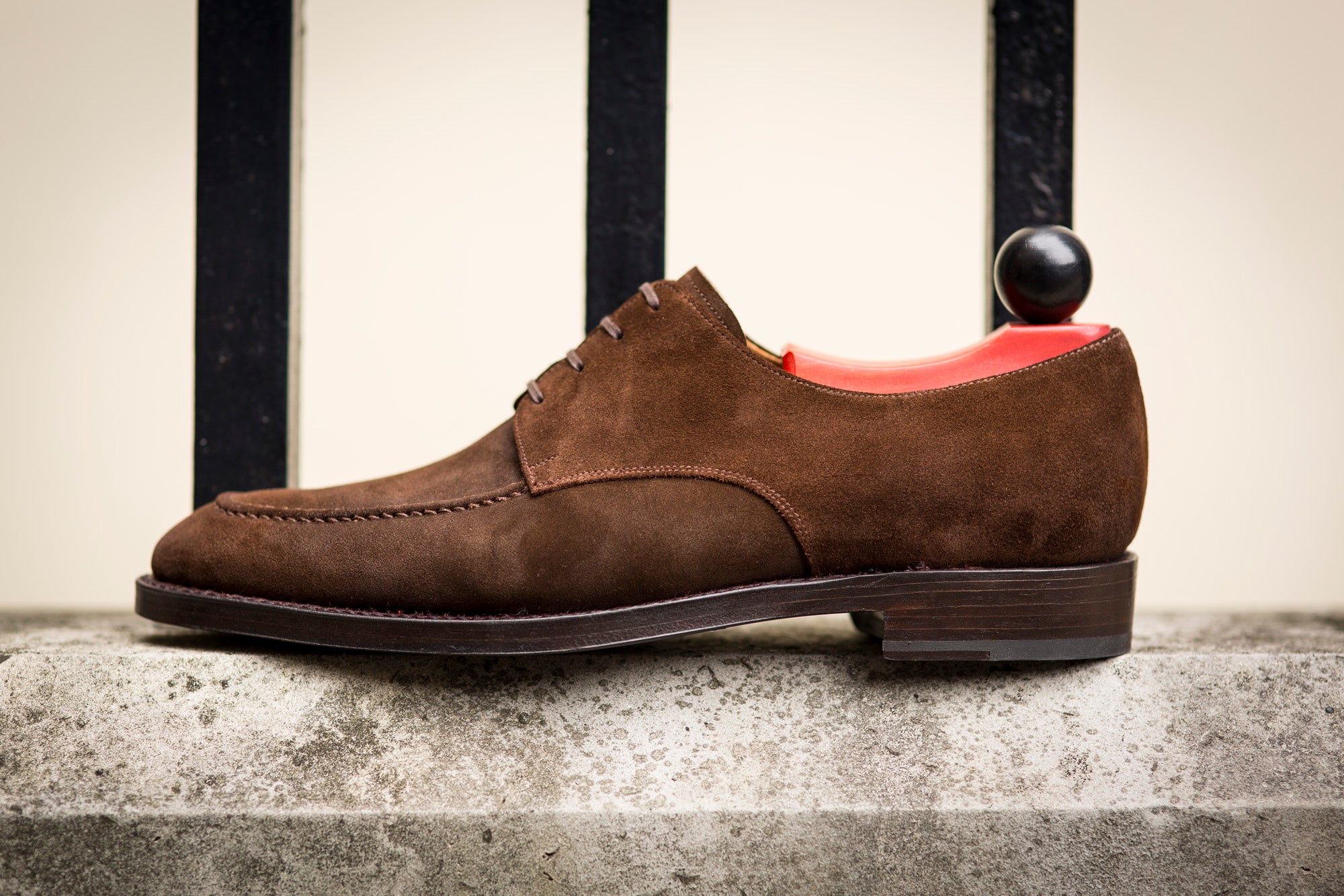 Lynwood - MTO - Dark Brown Suede-Made To Order Derbies Derby Four Eyelet-J.FitzPatrick Footwear