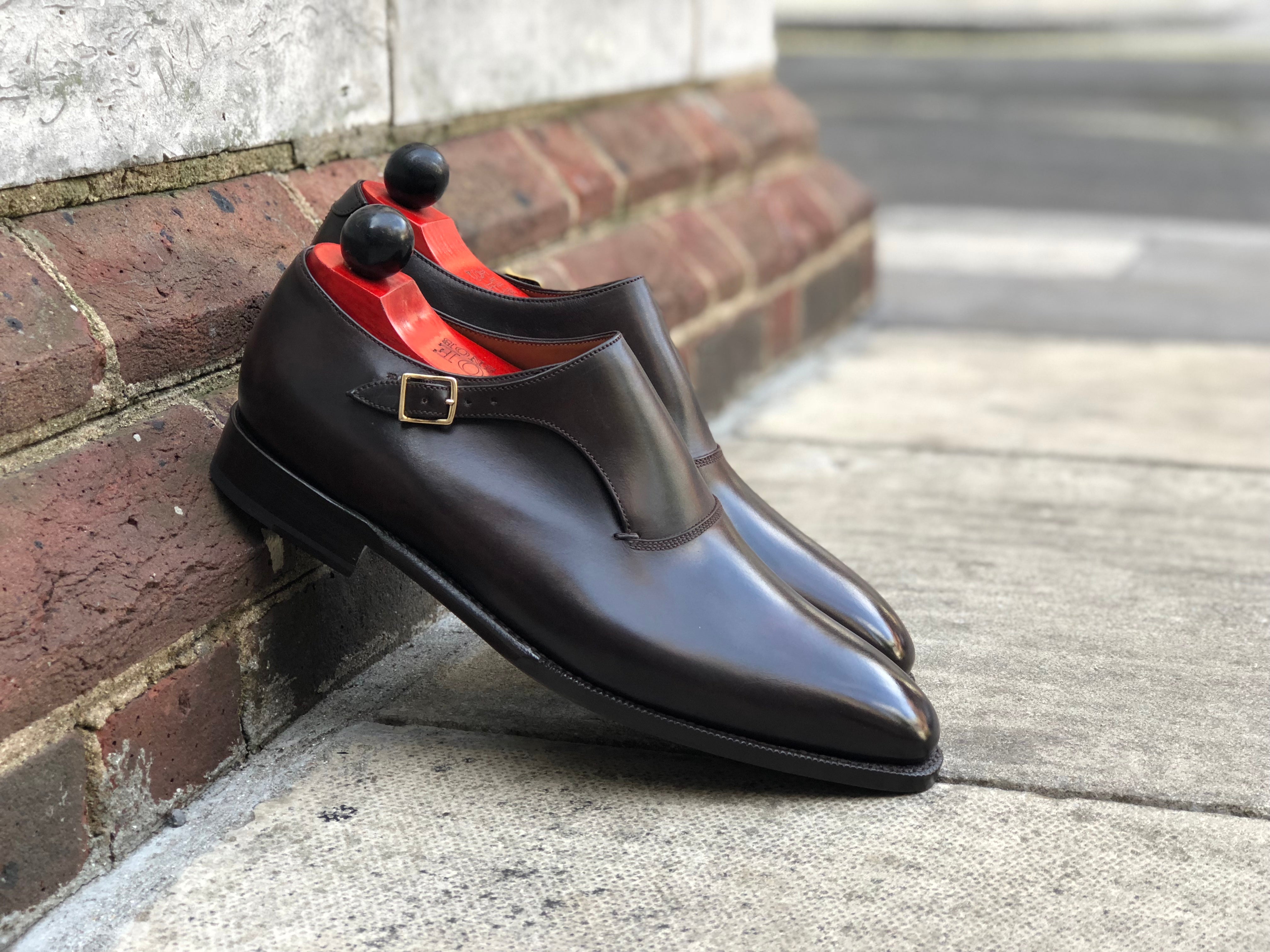 Madrona - MTO - Chocolate Calf-Made To Order Single Monkstrap Plain Toe-J.FitzPatrick Footwear