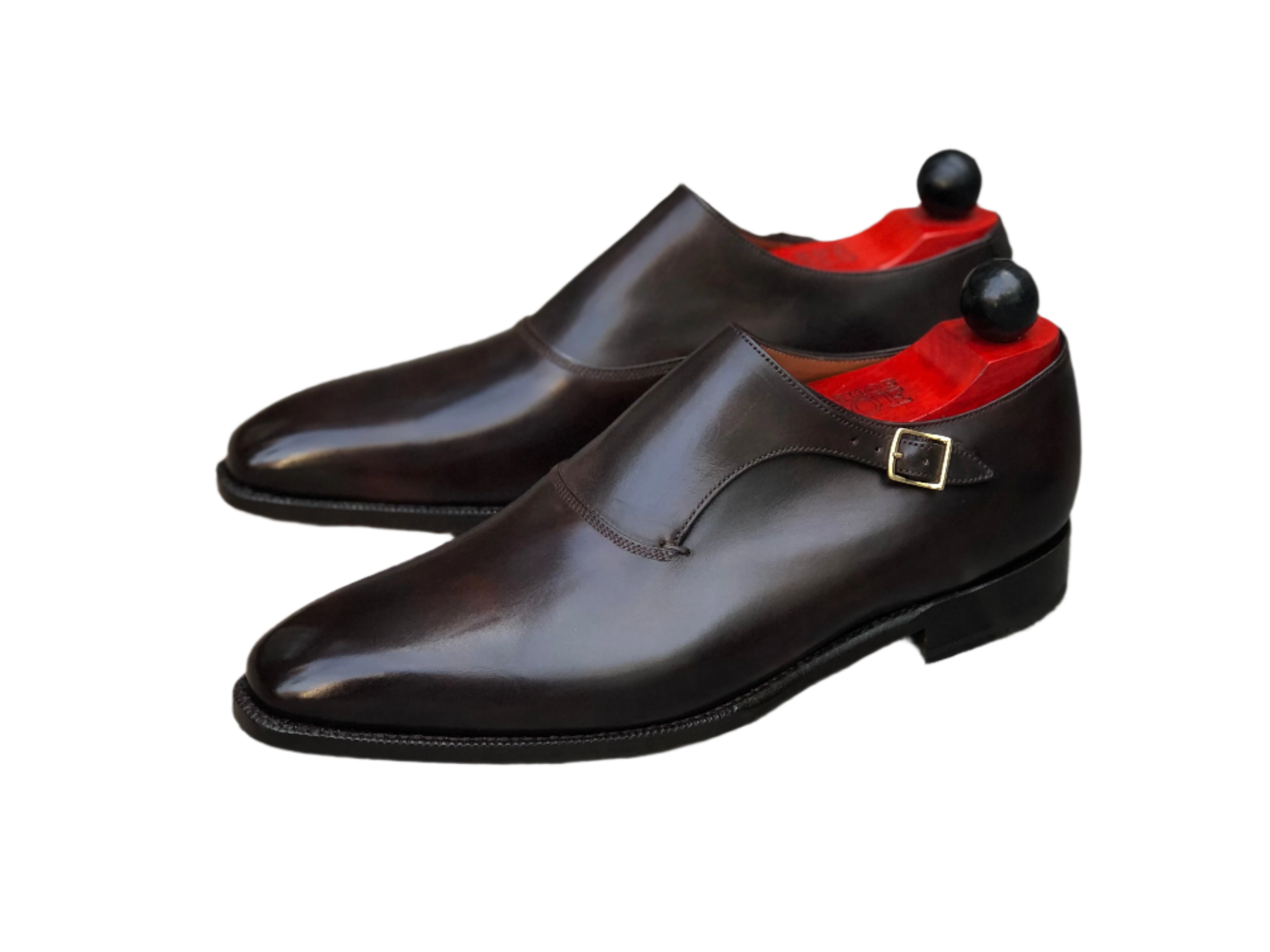 Madrona - MTO - Chocolate Calf-Made To Order Single Monkstrap Plain Toe-J.FitzPatrick Footwear