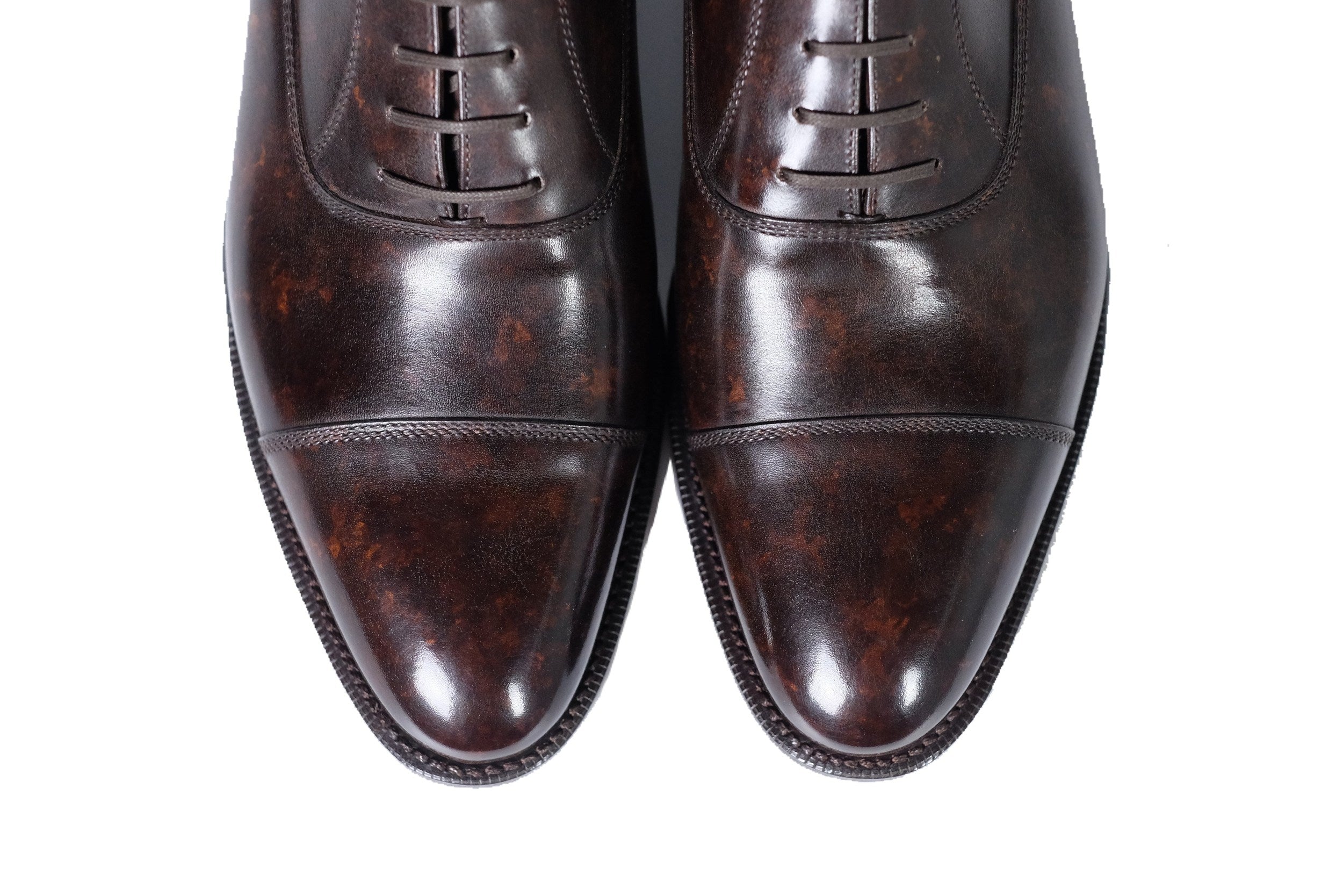 Magnolia - Dark Brown Marble Patina - PRE ORDER-Captoe Cap Toe Oxfords-J.FitzPatrick Footwear