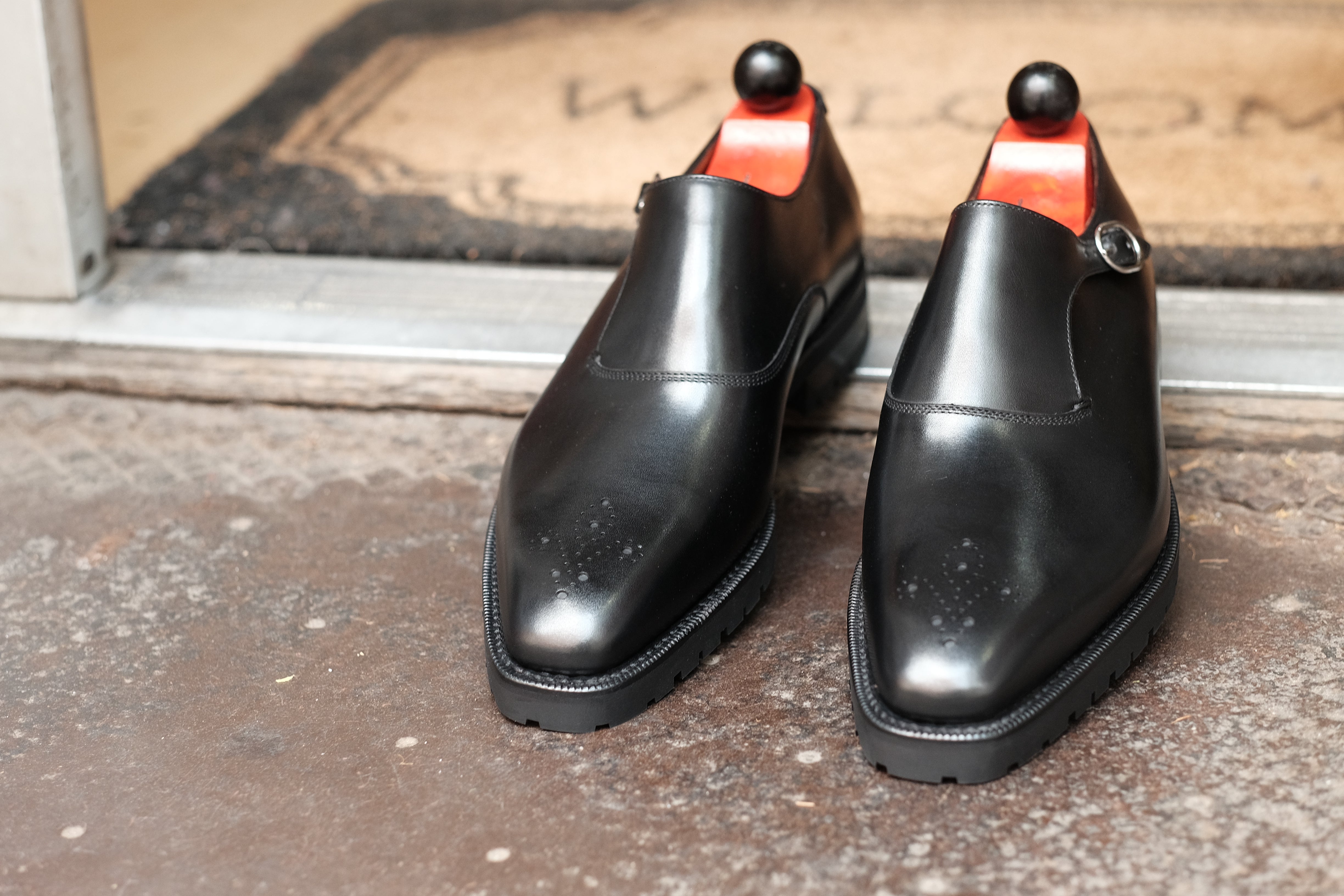 Martel - MTO - Black Calf-Made To Order Single Monkstrap Medallion-J.FitzPatrick Footwear
