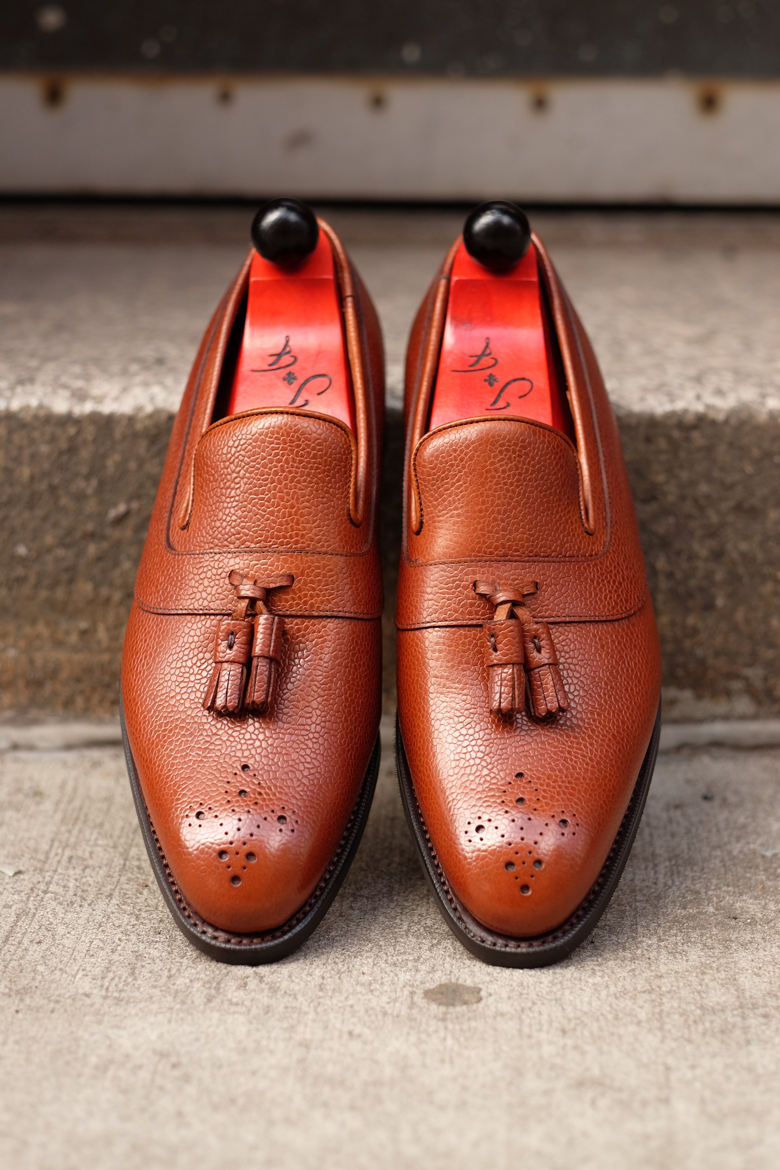 Marysville - MTO - Tan Soft Grain - NGT Last - City Rubber Sole-Made To Order Tassel Strap Loafer-J.FitzPatrick Footwear