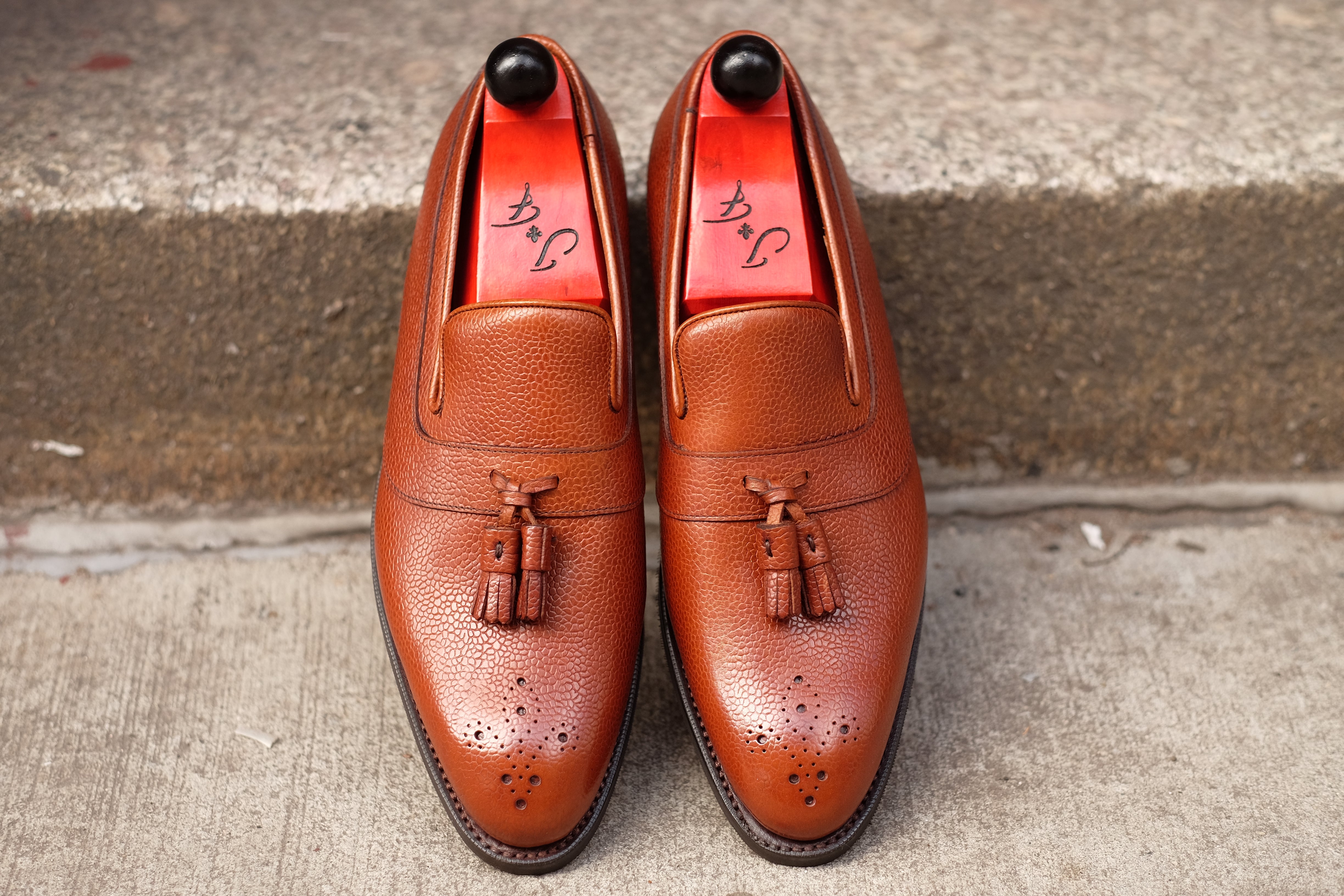 Marysville - MTO - Tan Soft Grain - NGT Last - City Rubber Sole-Made To Order Tassel Strap Loafer-J.FitzPatrick Footwear