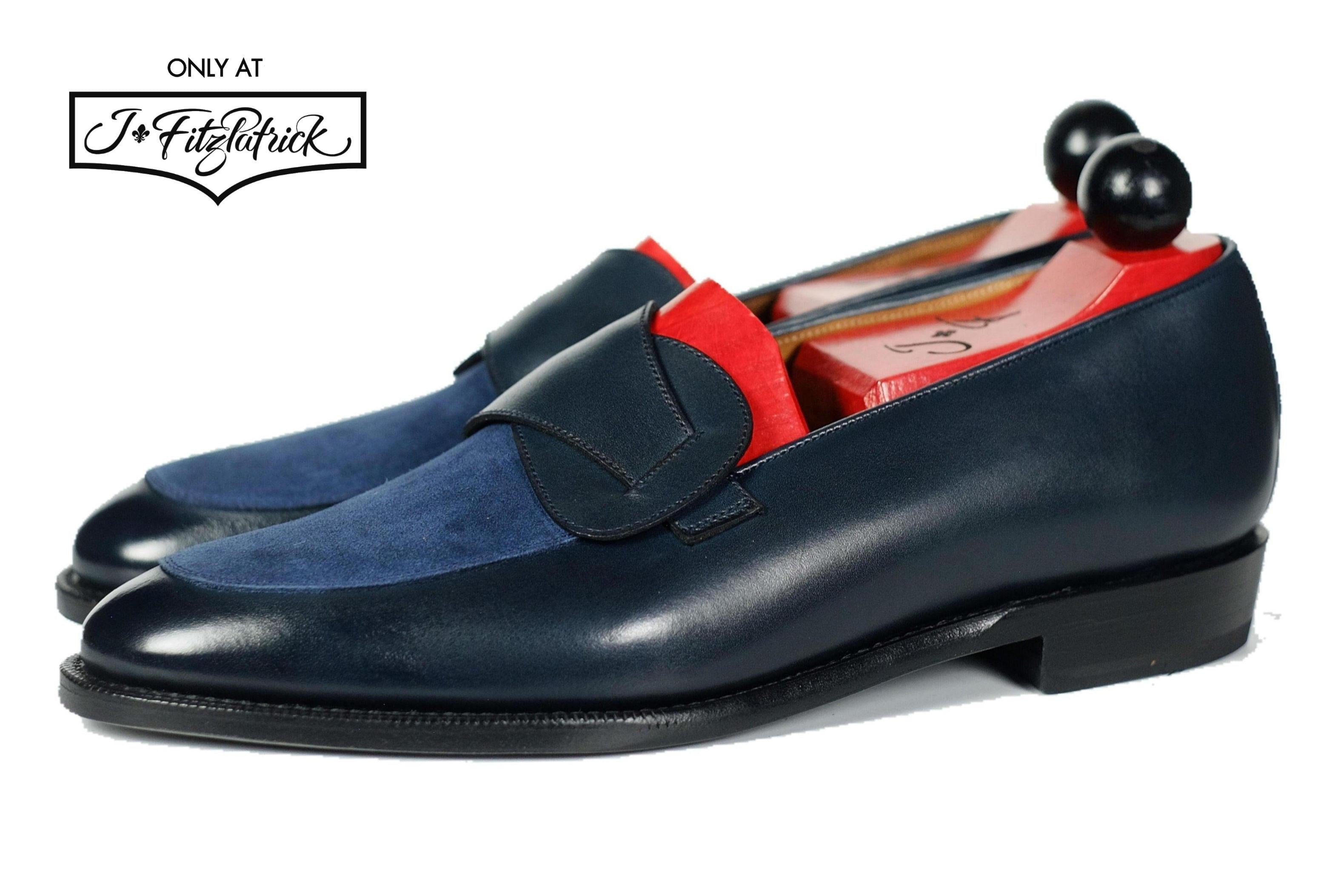 Meridian - Midnight Calf / Navy Suede-Butterfly Loafers-J.FitzPatrick Footwear