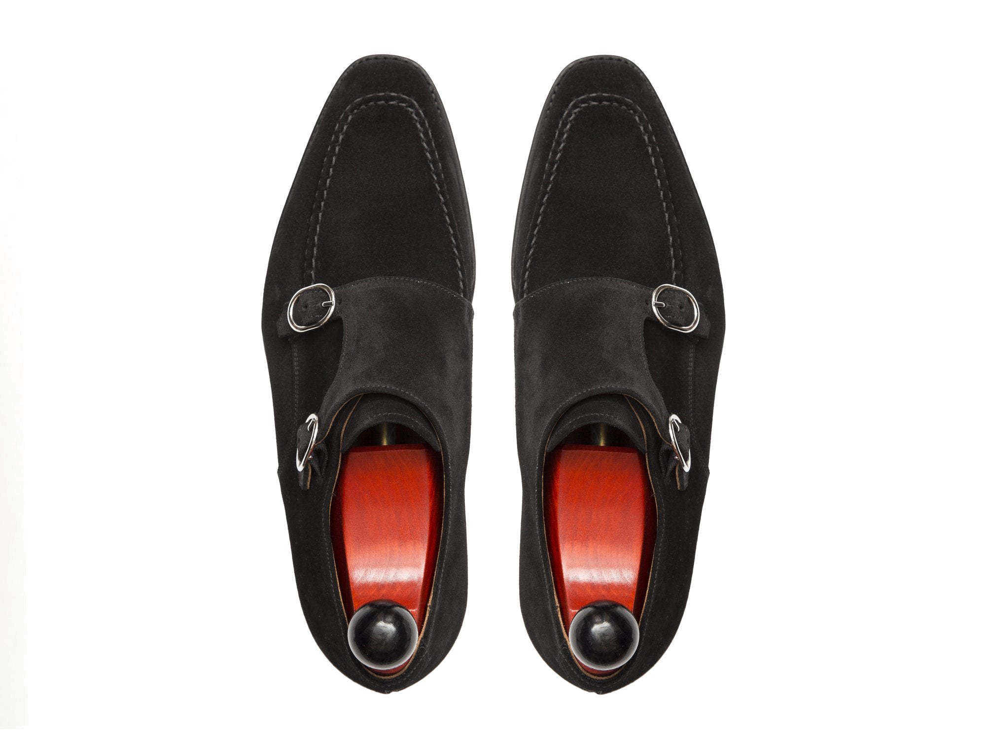 Montlake - MTO - Black Suede-Made To Order Monkstraps-J.FitzPatrick Footwear