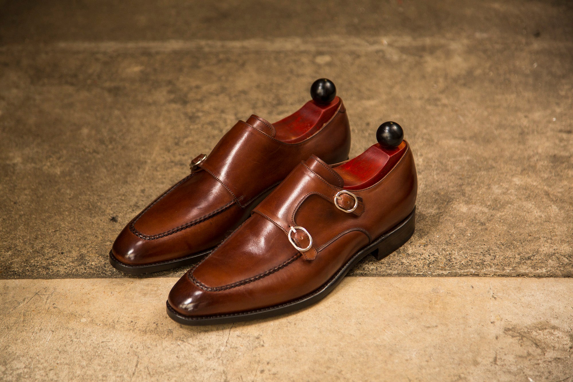 Montlake - MTO - Cedar Calf-Made To Order Double Monkstrap Hand Stitched-J.FitzPatrick Footwear