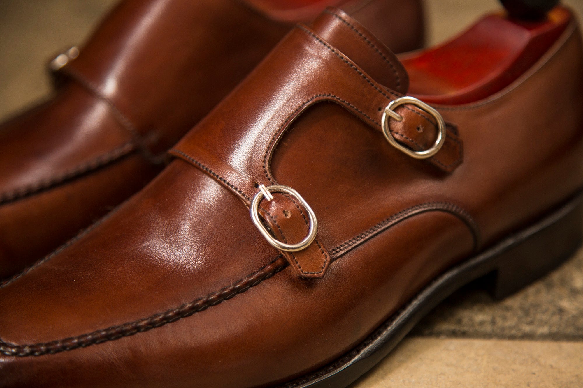 Montlake - MTO - Cedar Calf-Made To Order Double Monkstrap Hand Stitched-J.FitzPatrick Footwear