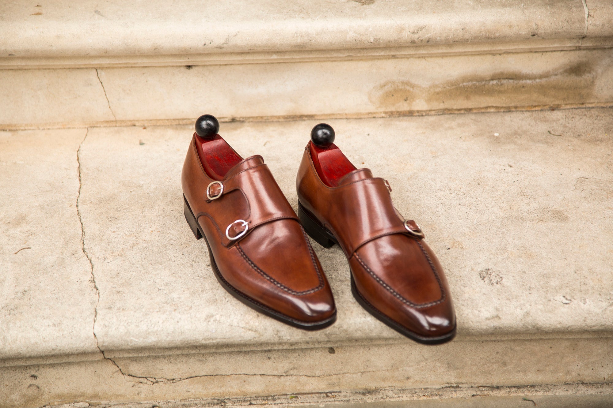 Montlake - MTO - Cedar Calf-Made To Order Double Monkstrap Hand Stitched-J.FitzPatrick Footwear