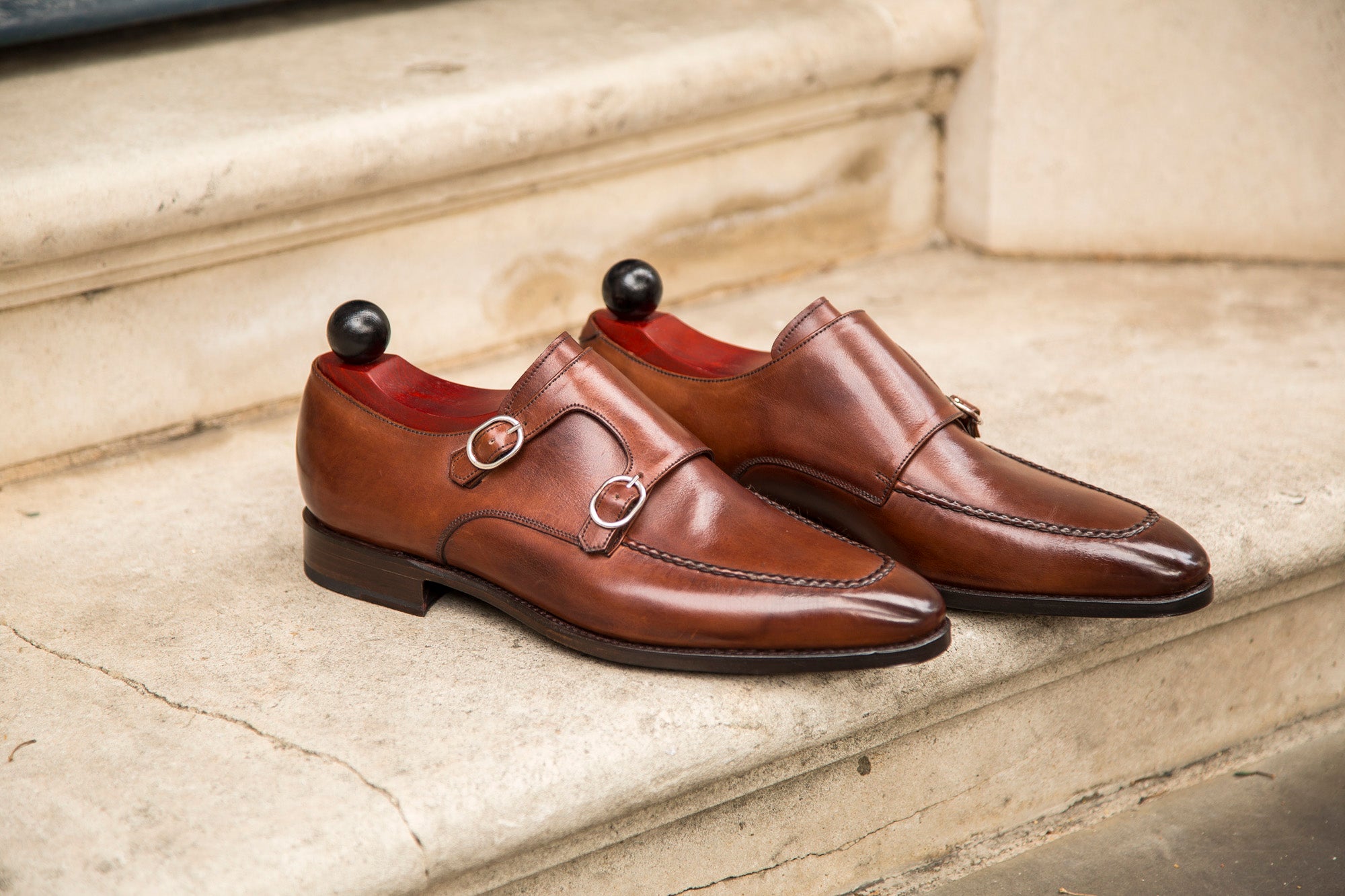 Montlake - MTO - Cedar Calf-Made To Order Double Monkstrap Hand Stitched-J.FitzPatrick Footwear