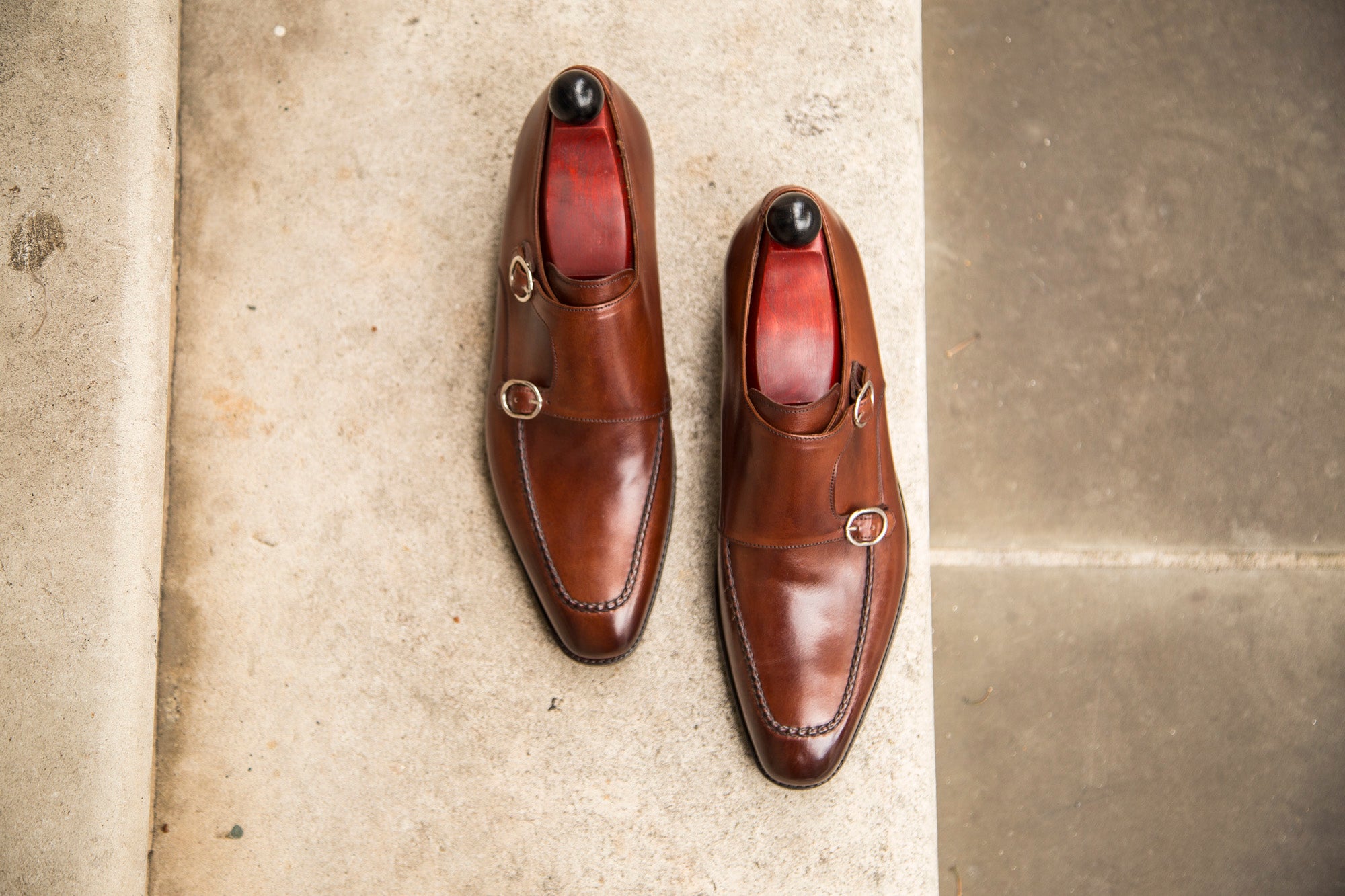 Montlake - MTO - Cedar Calf-Made To Order Double Monkstrap Hand Stitched-J.FitzPatrick Footwear