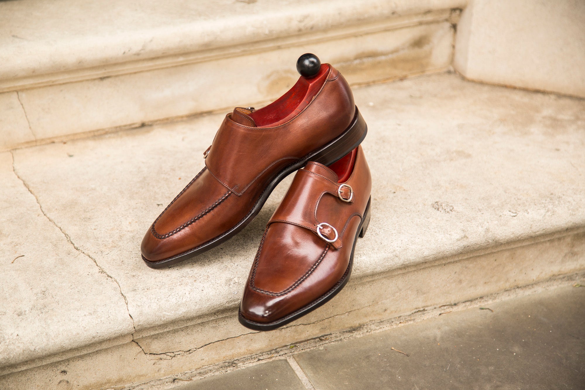 Montlake - MTO - Cedar Calf-Made To Order Double Monkstrap Hand Stitched-J.FitzPatrick Footwear