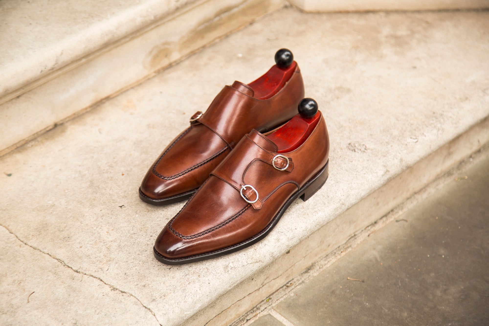 Montlake - MTO - Cedar Calf-Made To Order Double Monkstrap Hand Stitched-J.FitzPatrick Footwear