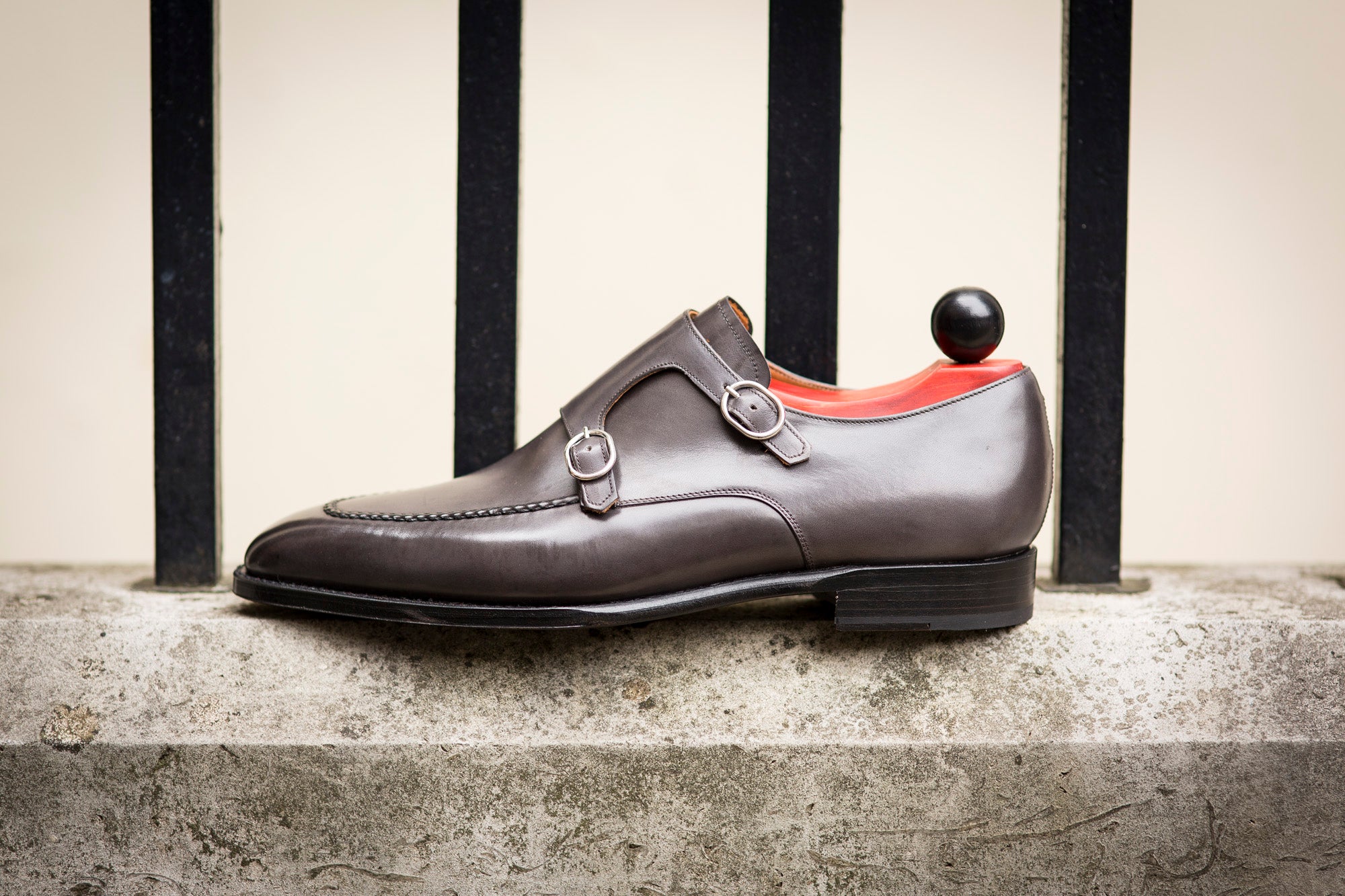 Montlake - MTO - Shaded Grey Calf-Made To Order Double Monkstrap Hand Stitched-J.FitzPatrick Footwear