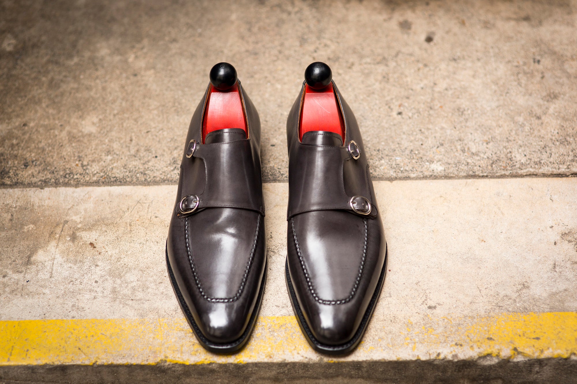 Montlake - MTO - Shaded Grey Calf-Made To Order Double Monkstrap Hand Stitched-J.FitzPatrick Footwear