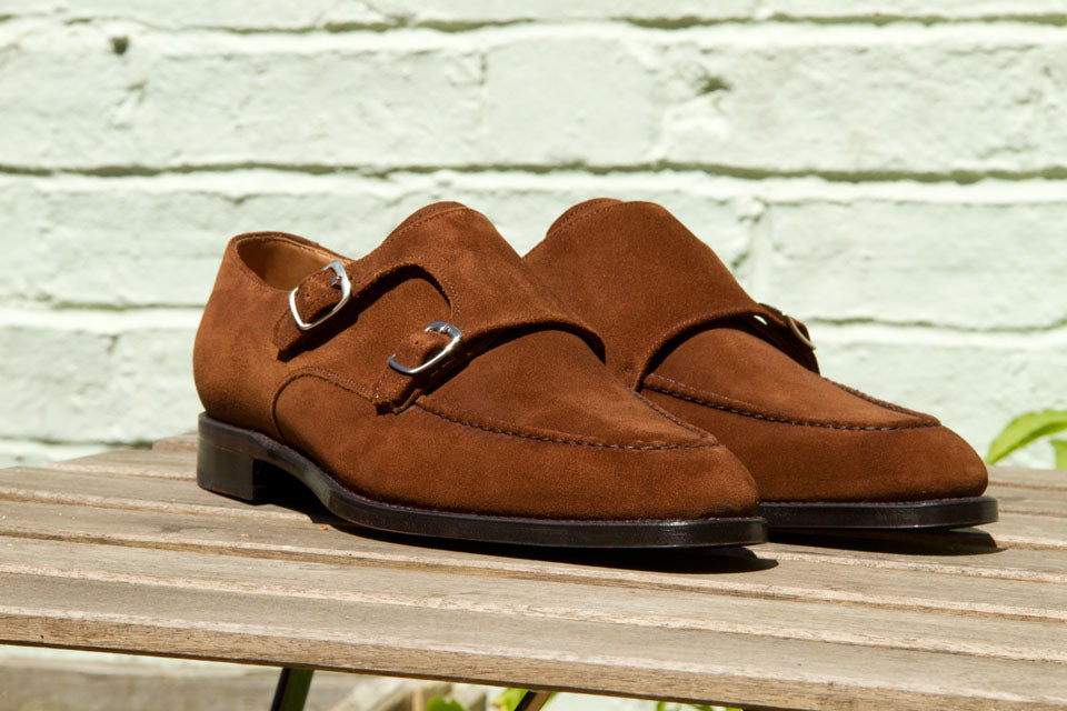 Montlake - MTO - Snuff Suede-Made To Order Double Monkstrap Hand Stitched-J.FitzPatrick Footwear