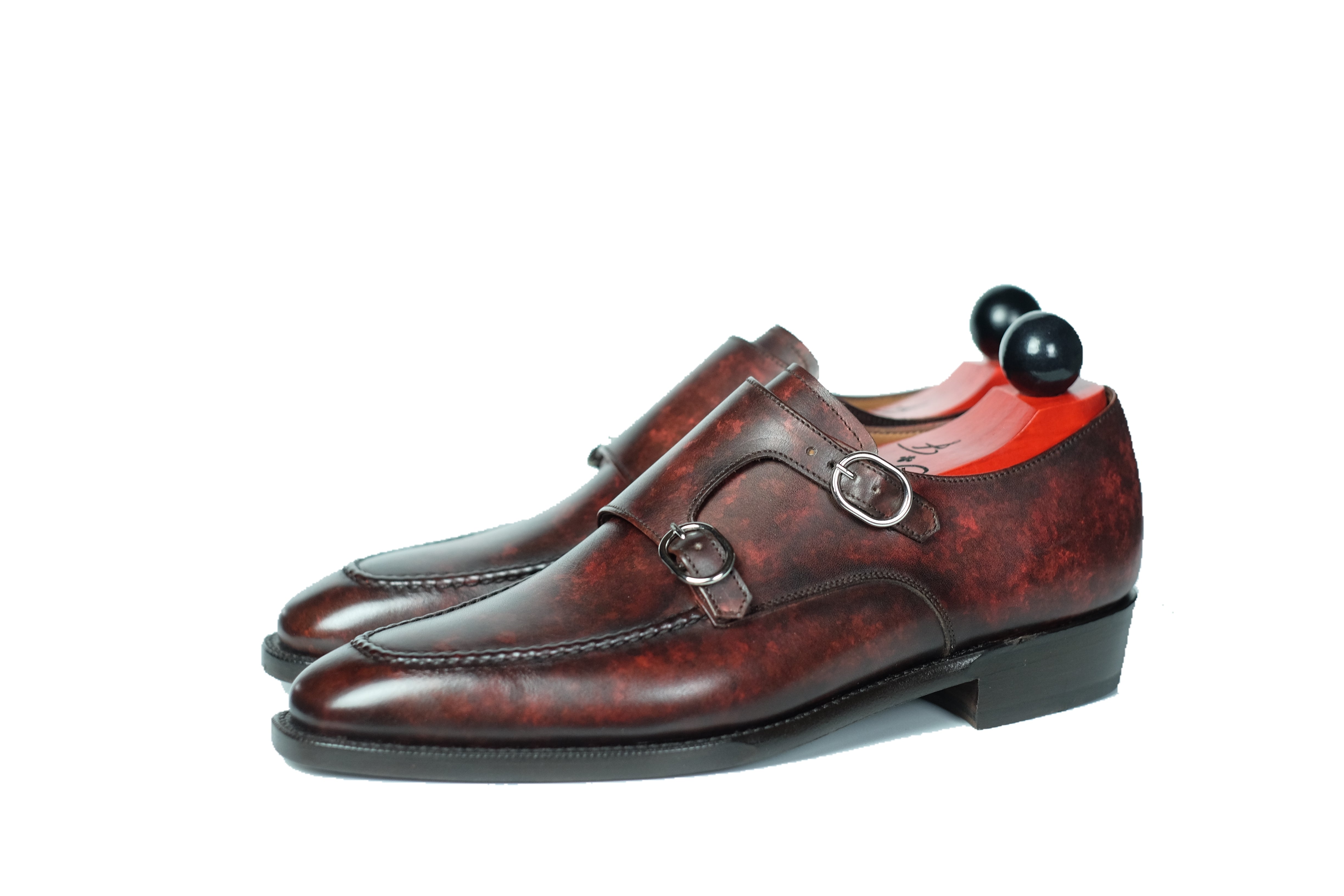 Montlake - Walnut Marble Patina-Double Monk Straps Monkstraps-J.FitzPatrick Footwear