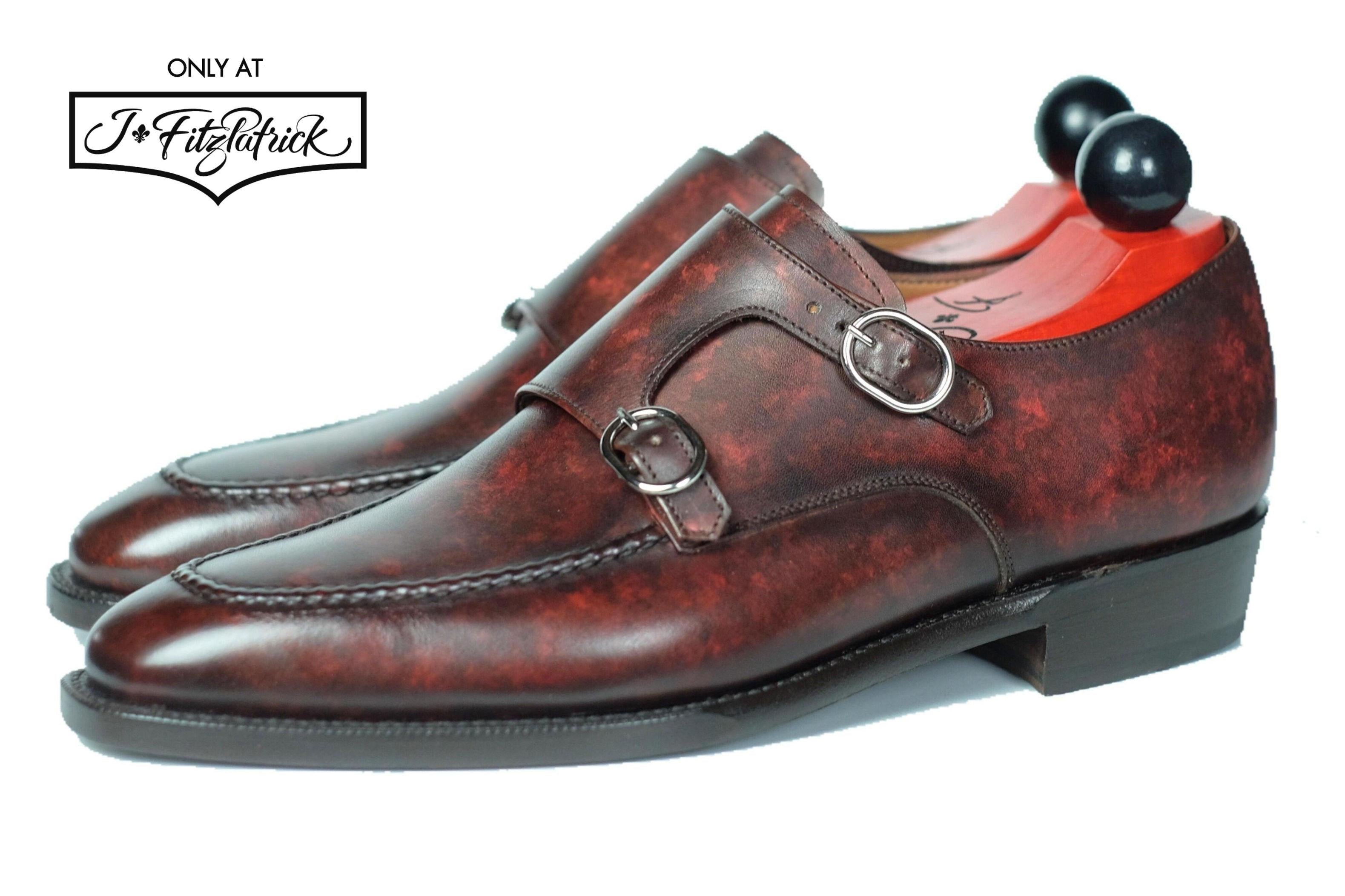Montlake - Walnut Marble Patina-Double Monk Straps Monkstraps-J.FitzPatrick Footwear