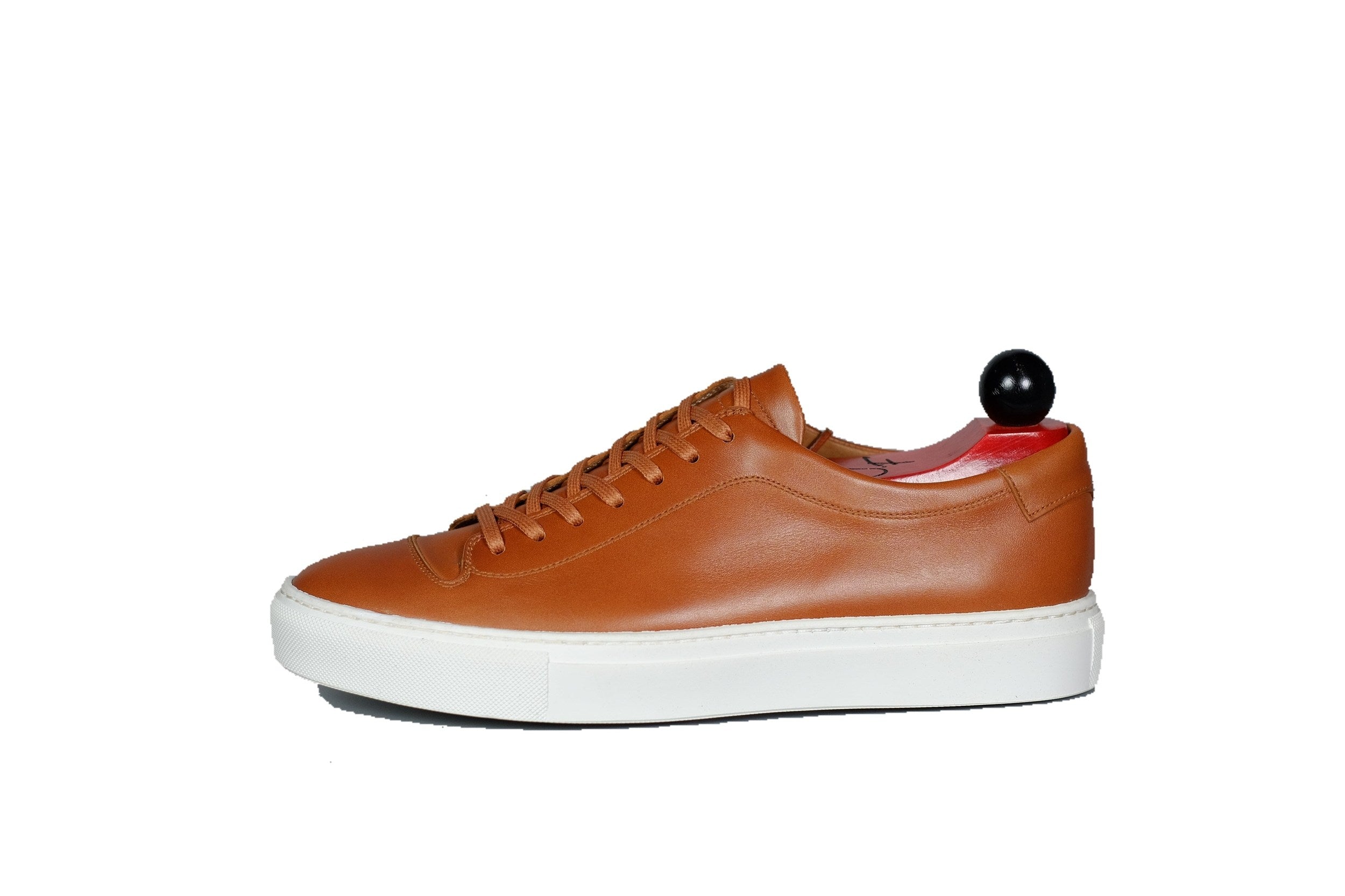 Olympia - Cedar Calf / White Sole-Plimsoll Lace Up Laceup Sneakers-J.FitzPatrick Footwear