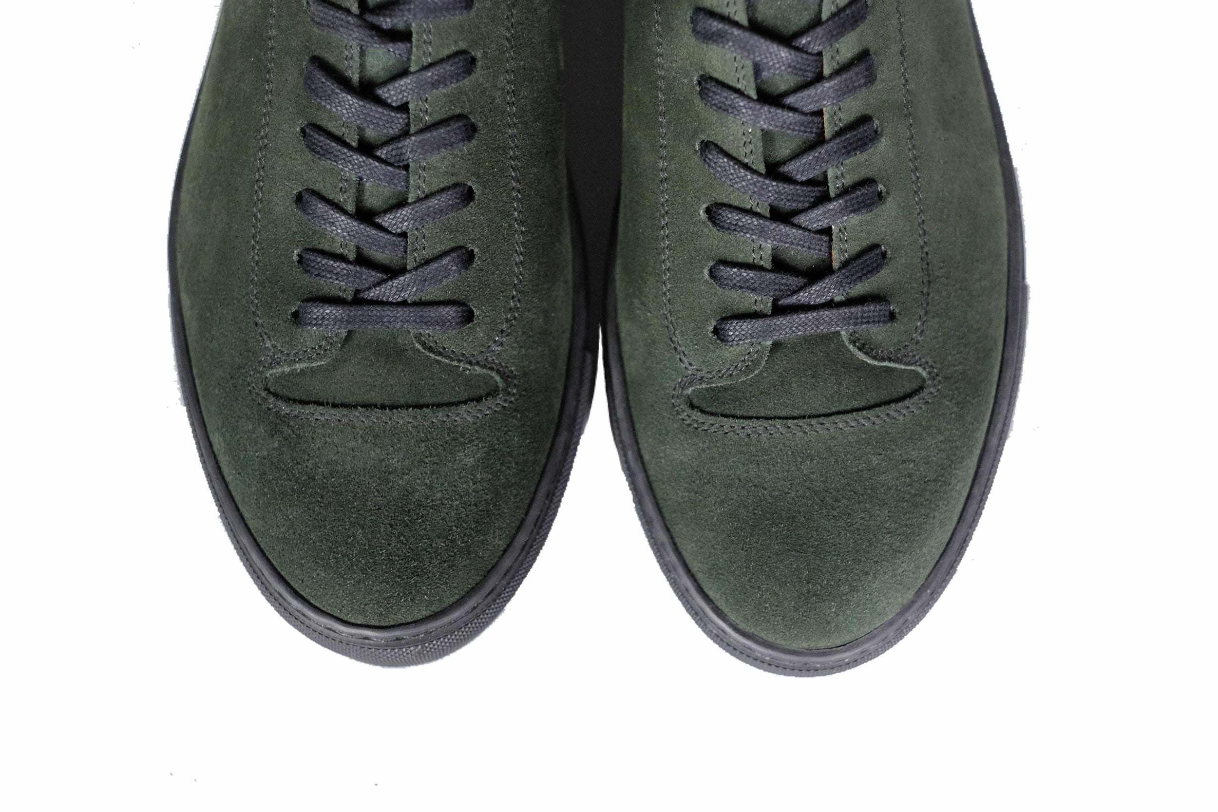 Olympia - Kale Suede / Black Sole-Plimsoll Lace Up Laceup Sneakers-J.FitzPatrick Footwear