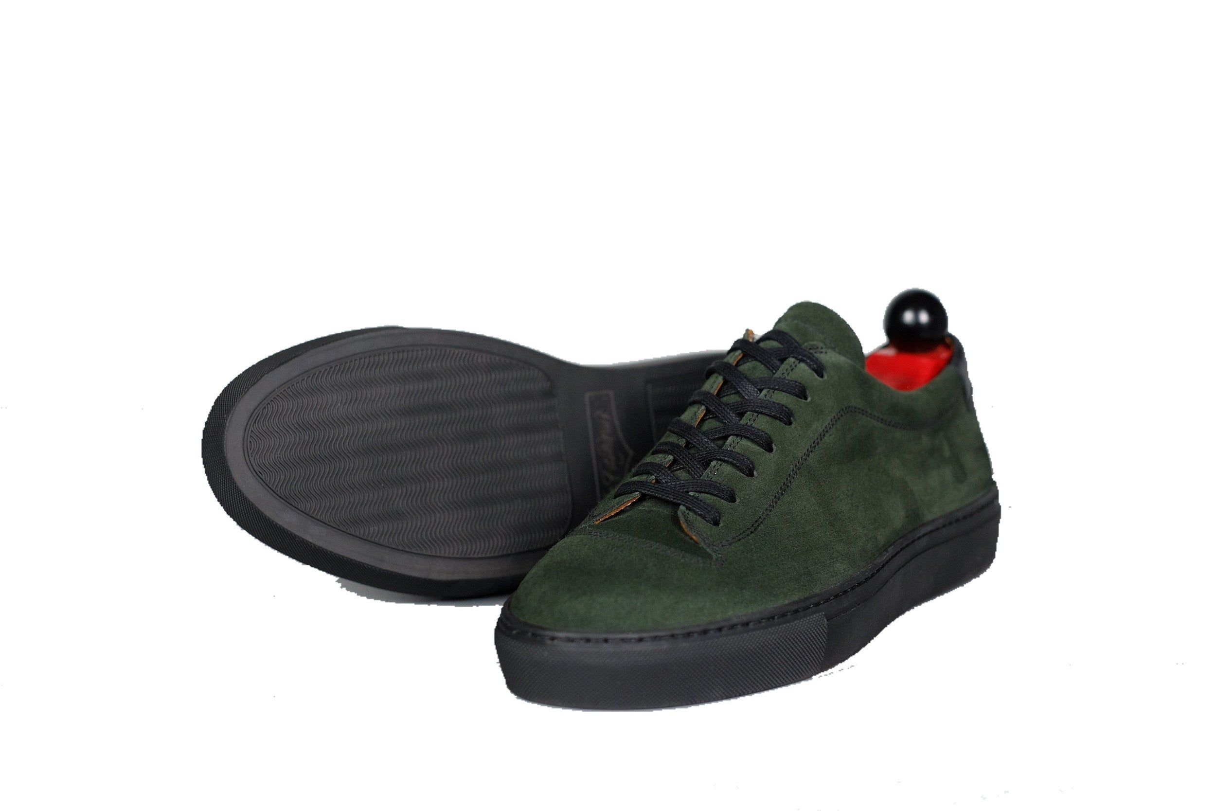 Olympia - Kale Suede / Black Sole-Plimsoll Lace Up Laceup Sneakers-J.FitzPatrick Footwear