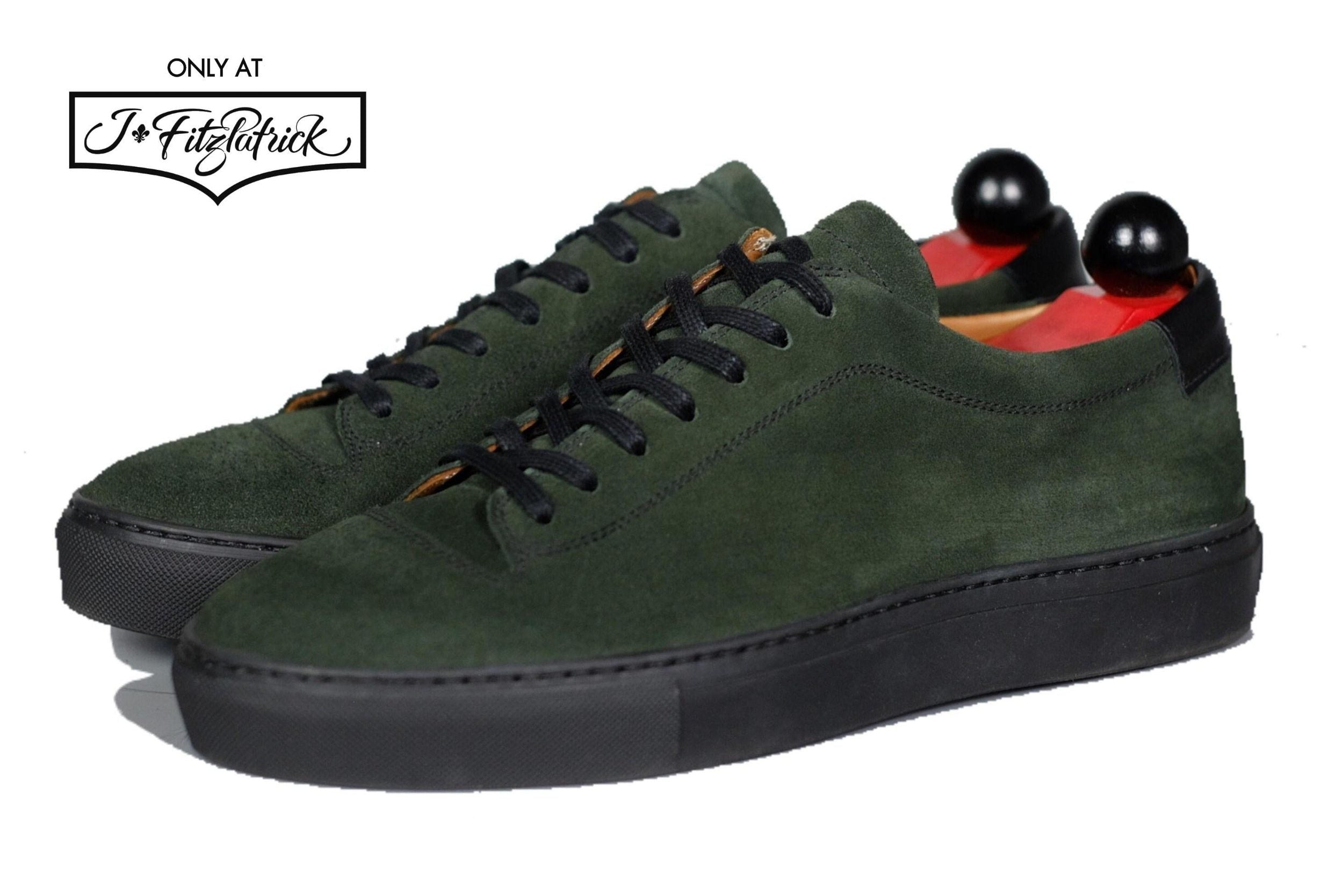 Olympia - Kale Suede / Black Sole-Plimsoll Lace Up Laceup Sneakers-J.FitzPatrick Footwear
