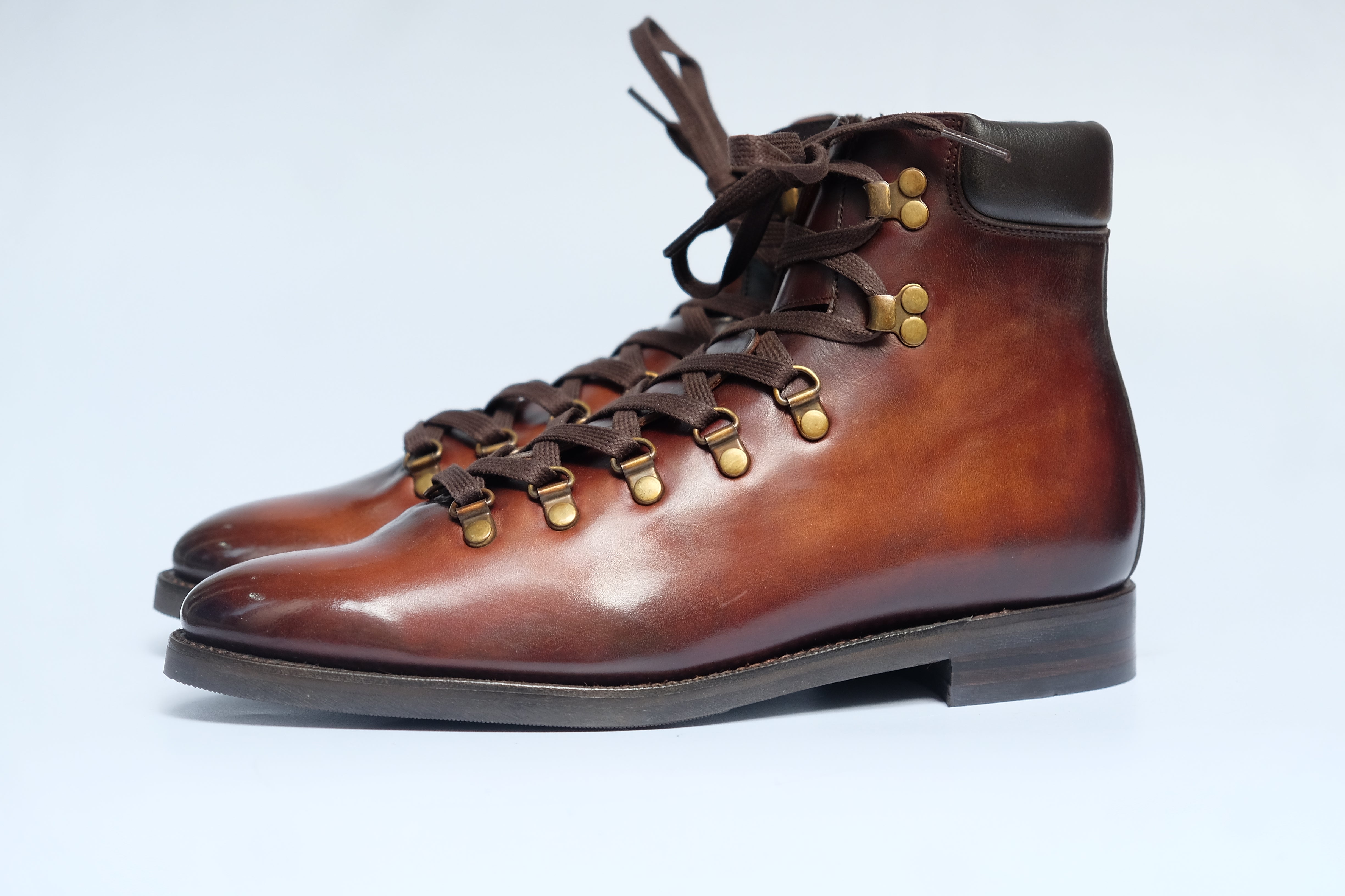 Patina Antique Brown - MTO - Snoqualmie-Made To Order Alpine Hiker Boot Custom Patina-J.FitzPatrick Footwear