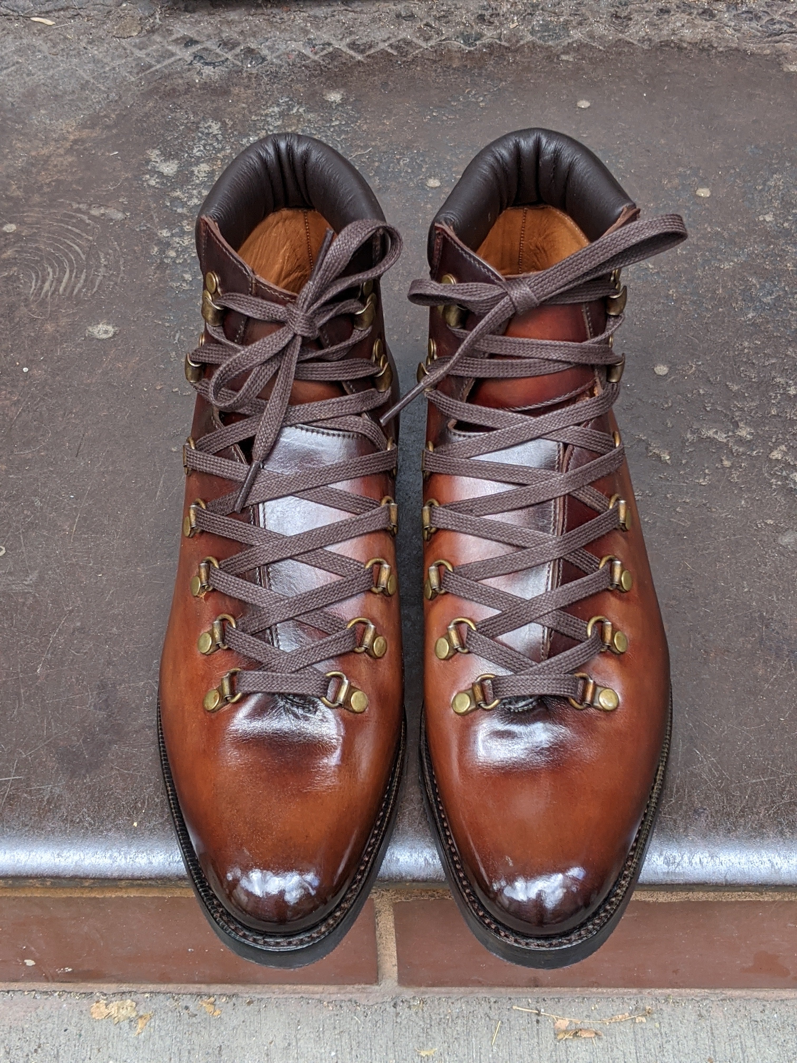 Patina Antique Brown - MTO - Snoqualmie-Made To Order Alpine Hiker Boot Custom Patina-J.FitzPatrick Footwear