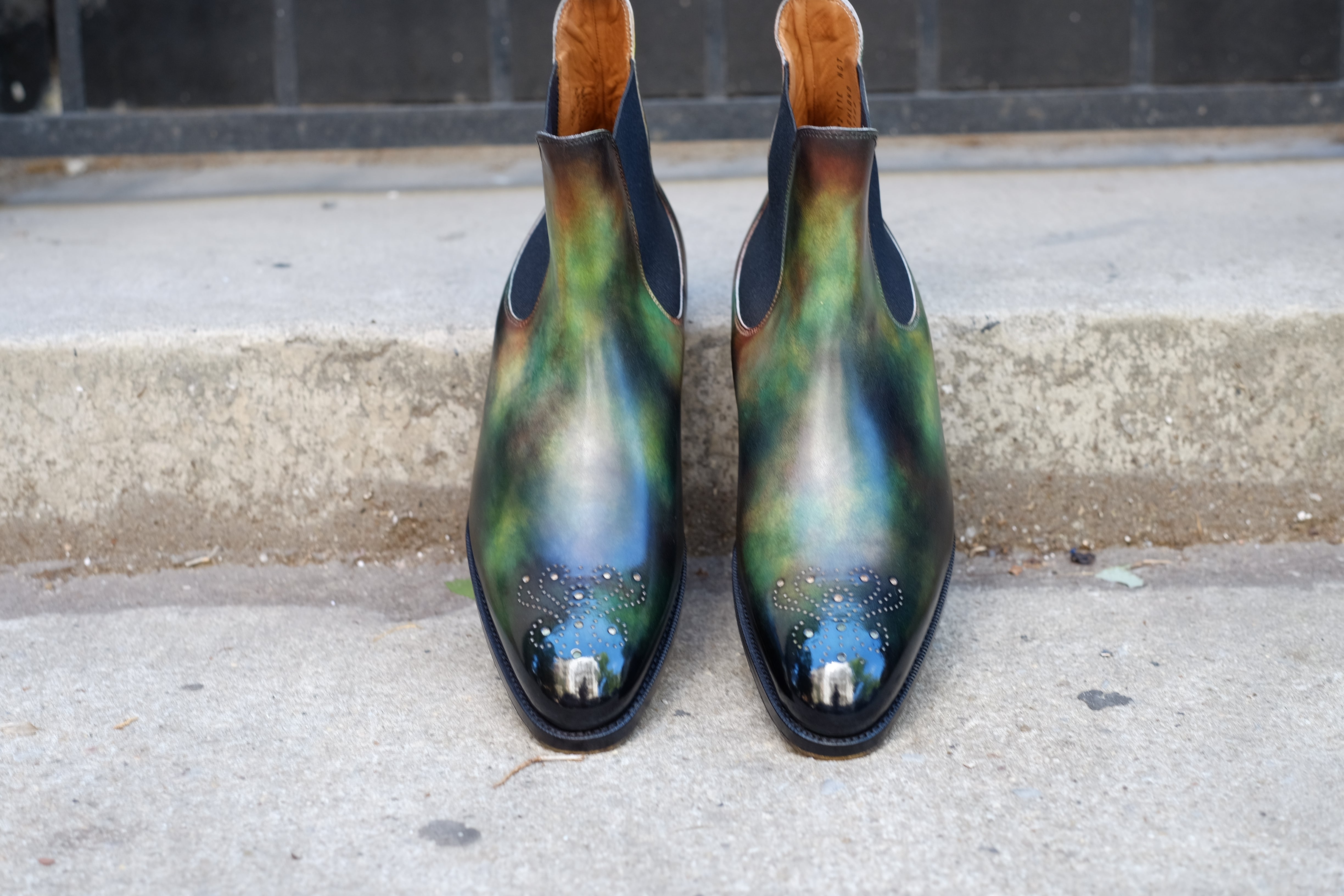Patina Basilic - MTO - Highland-Made To Order Chelsea Boot Custom Patina-J.FitzPatrick Footwear