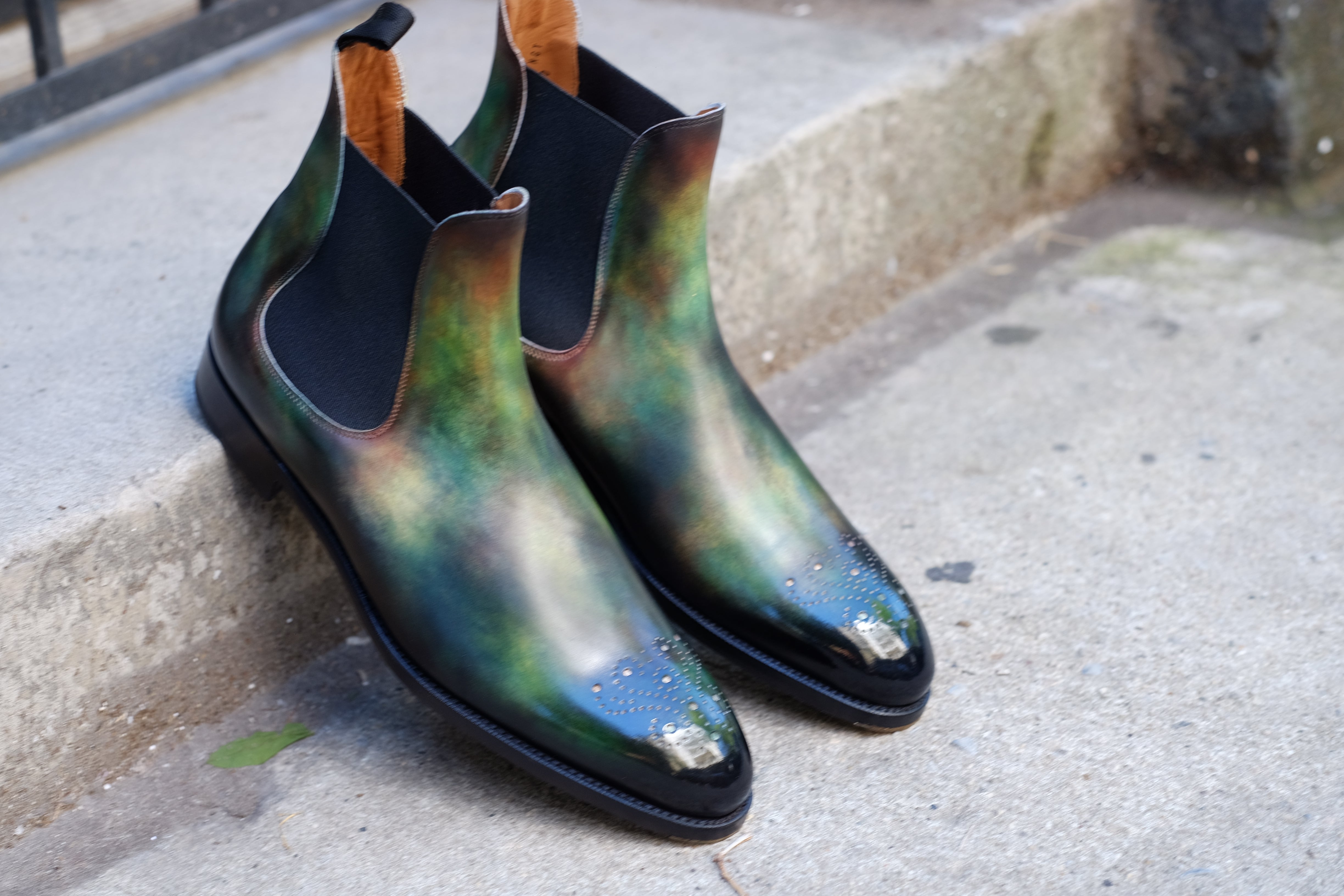 Patina Basilic - MTO - Highland-Made To Order Chelsea Boot Custom Patina-J.FitzPatrick Footwear