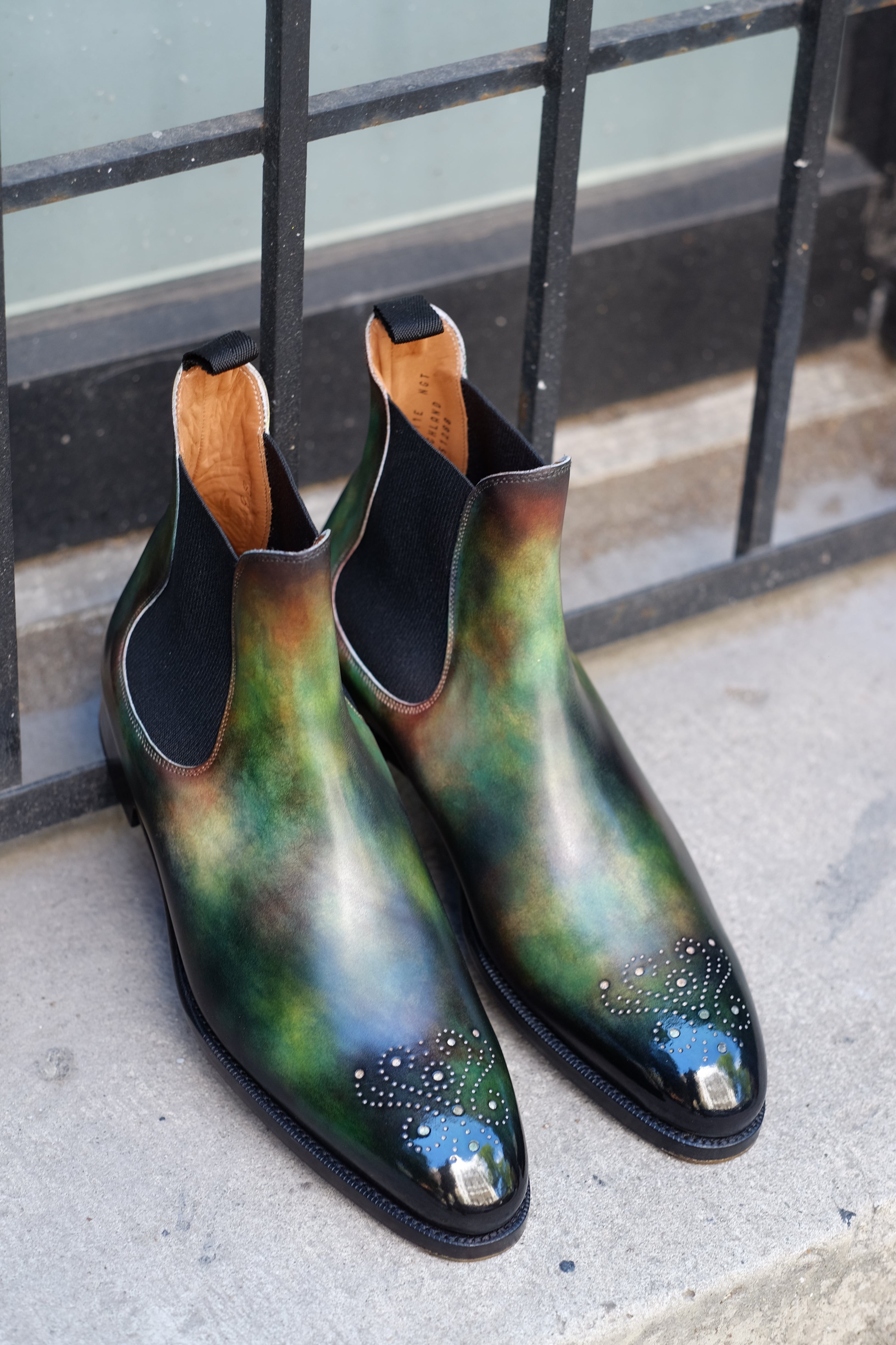 Patina Basilic - MTO - Highland-Made To Order Chelsea Boot Custom Patina-J.FitzPatrick Footwear