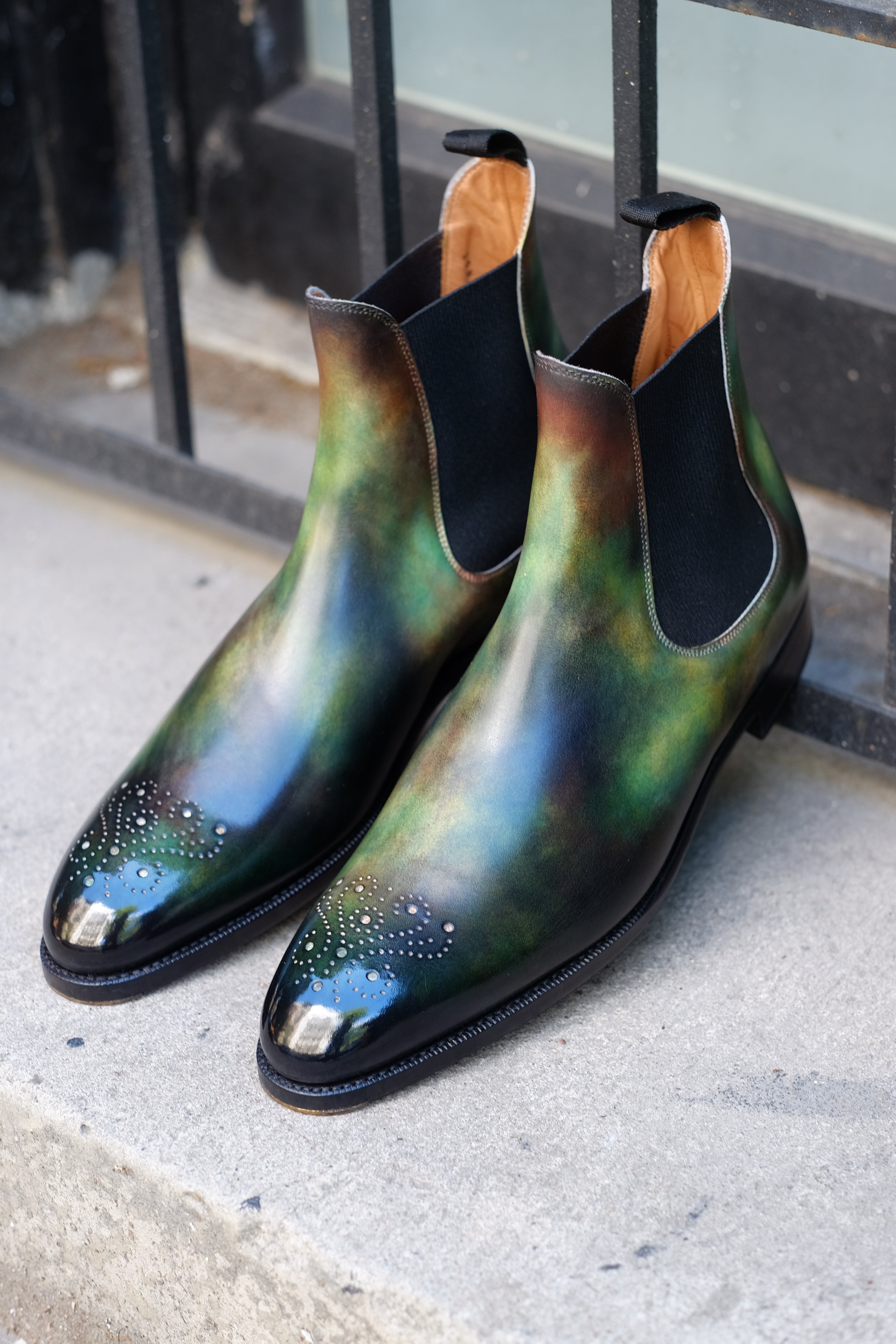 Patina Basilic - MTO - Highland-Made To Order Chelsea Boot Custom Patina-J.FitzPatrick Footwear