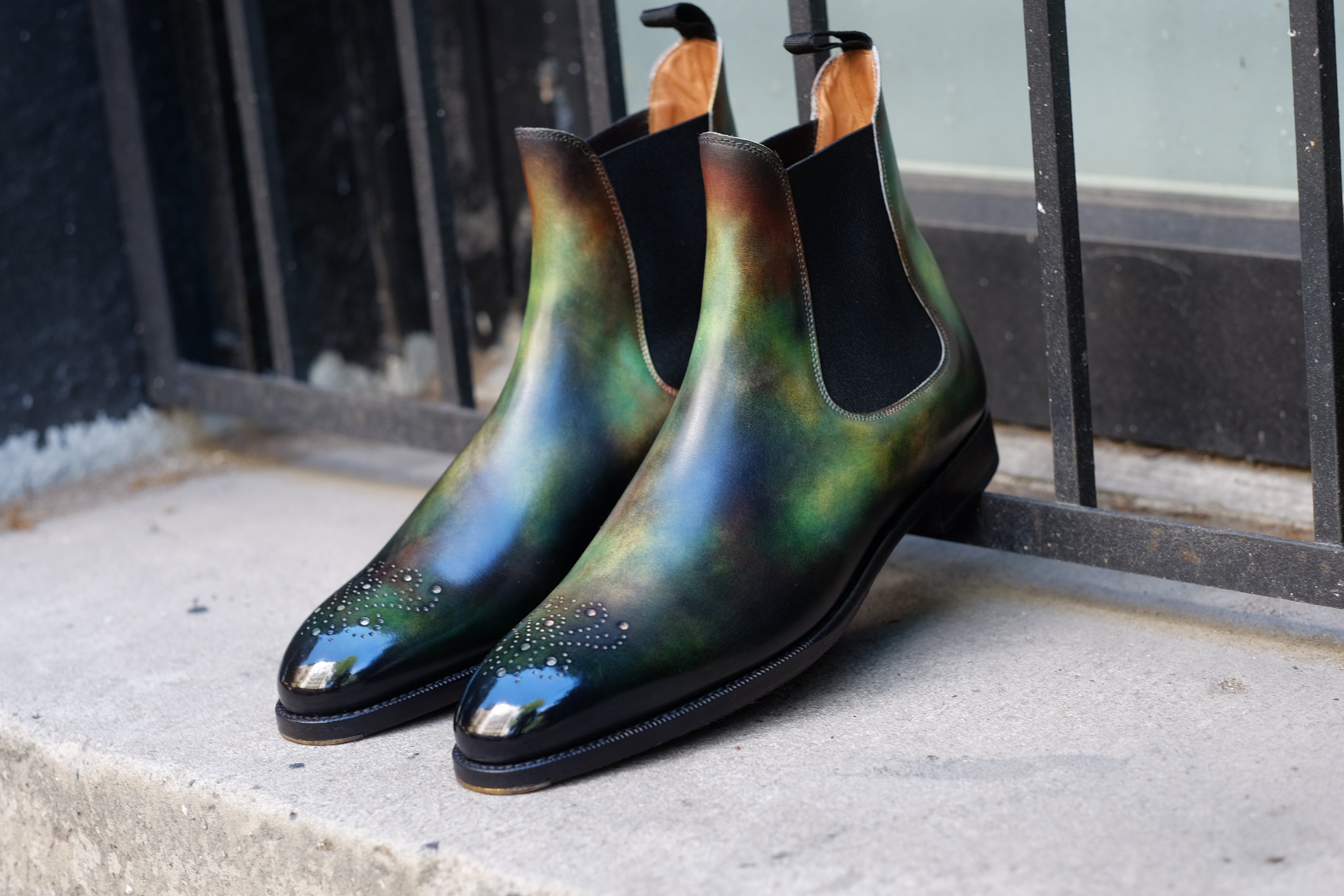 Patina Basilic - MTO - Highland-Made To Order Chelsea Boot Custom Patina-J.FitzPatrick Footwear