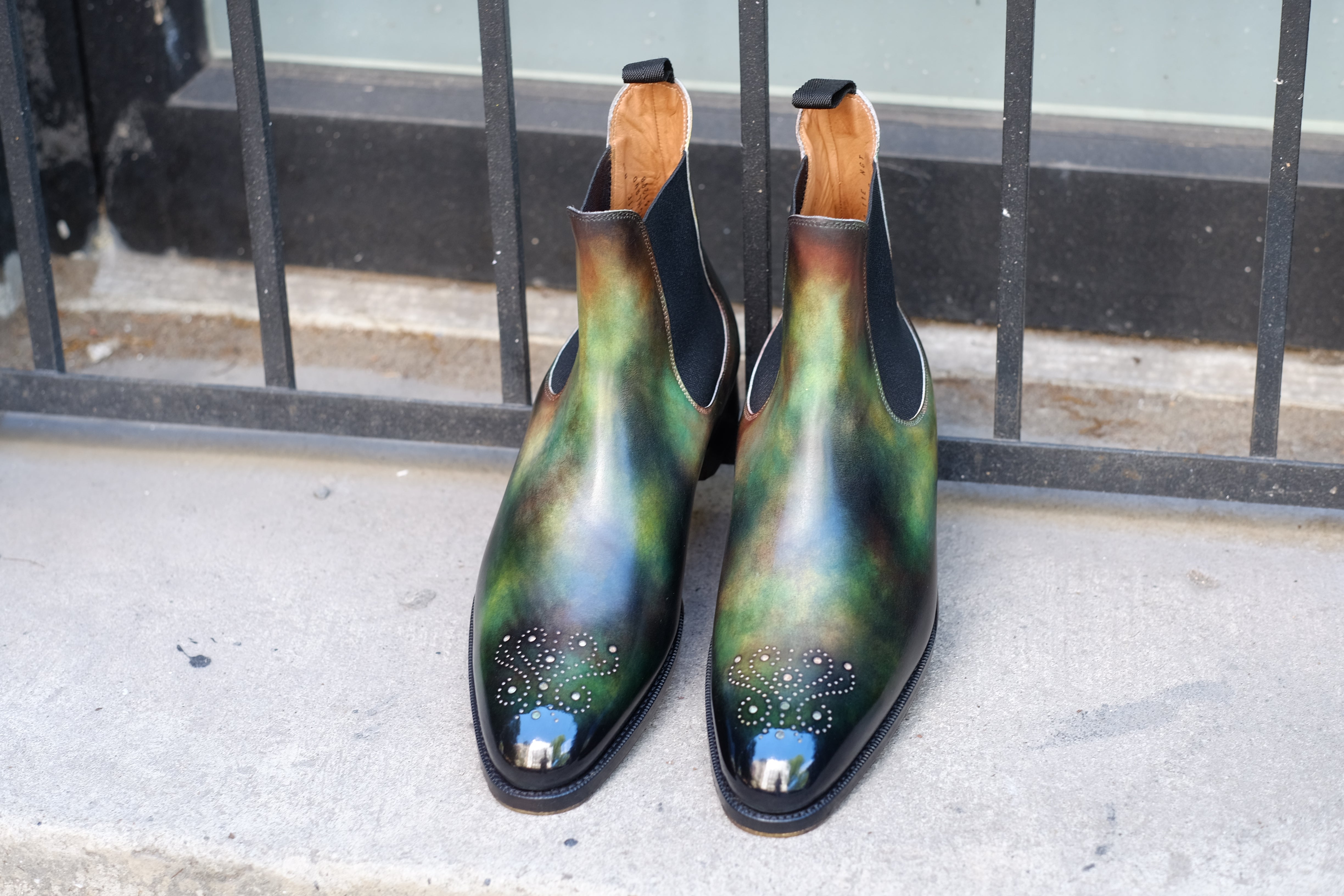 Patina Basilic - MTO - Highland-Made To Order Chelsea Boot Custom Patina-J.FitzPatrick Footwear