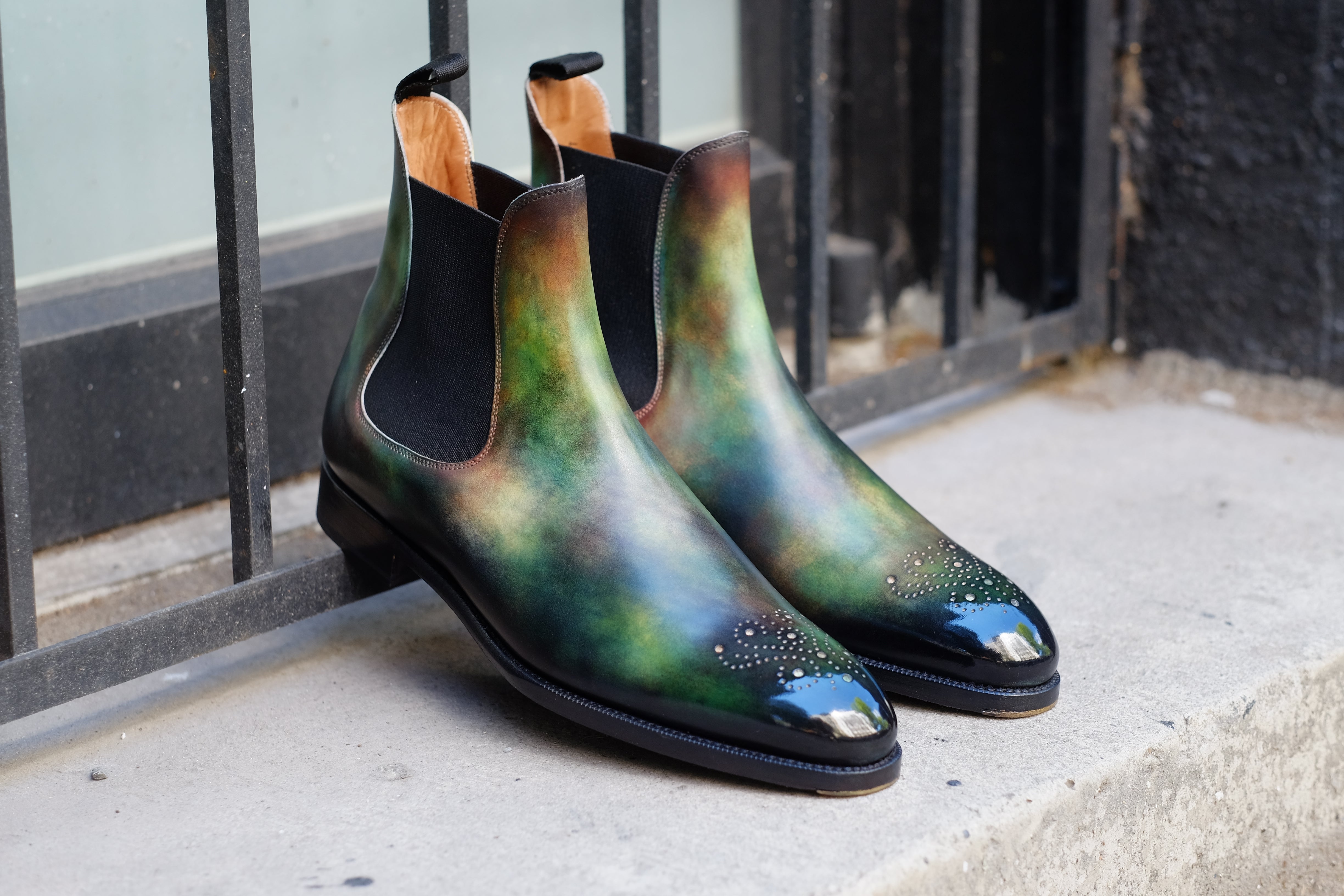 Patina Basilic - MTO - Highland-Made To Order Chelsea Boot Custom Patina-J.FitzPatrick Footwear
