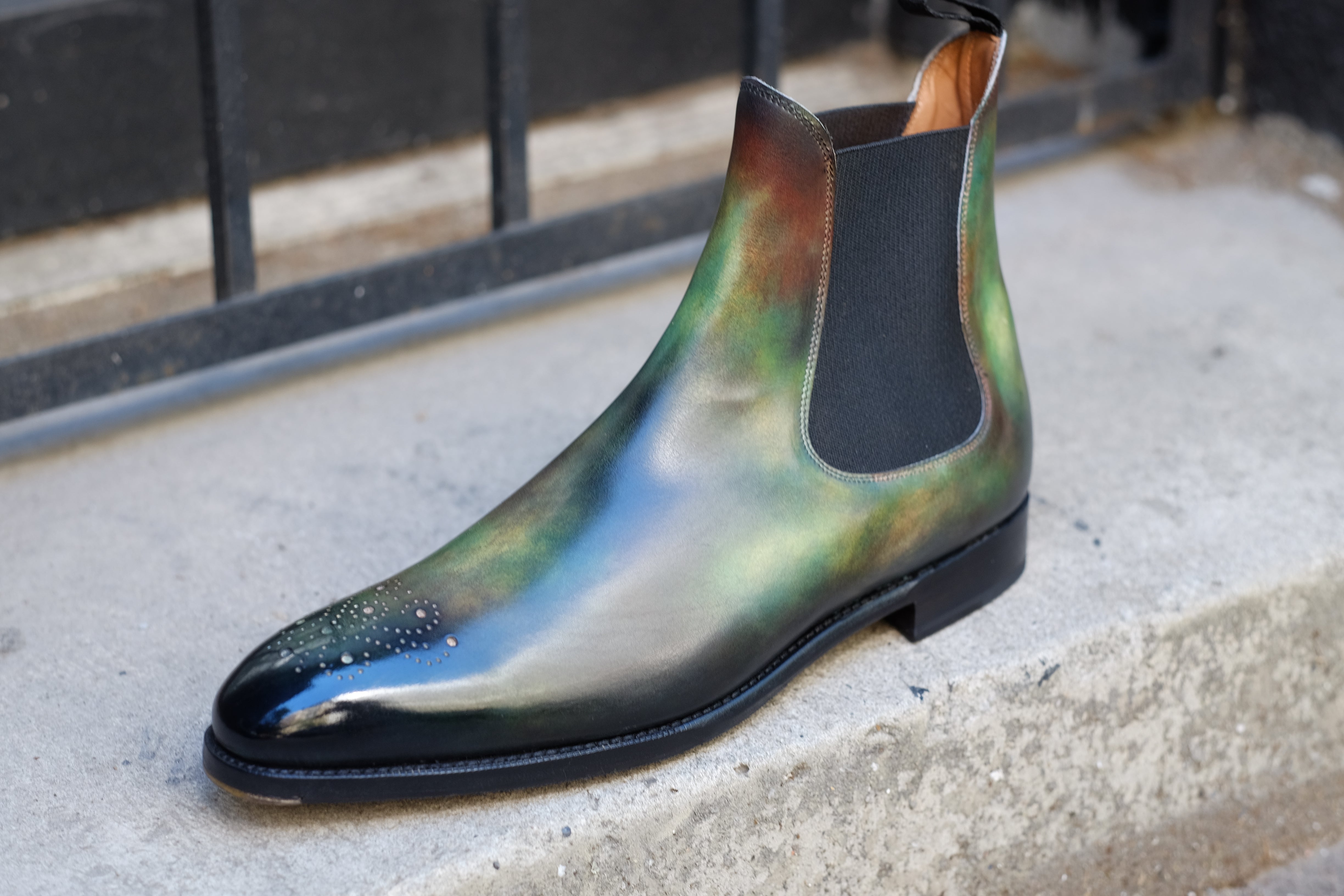 Patina Basilic - MTO - Highland-Made To Order Chelsea Boot Custom Patina-J.FitzPatrick Footwear