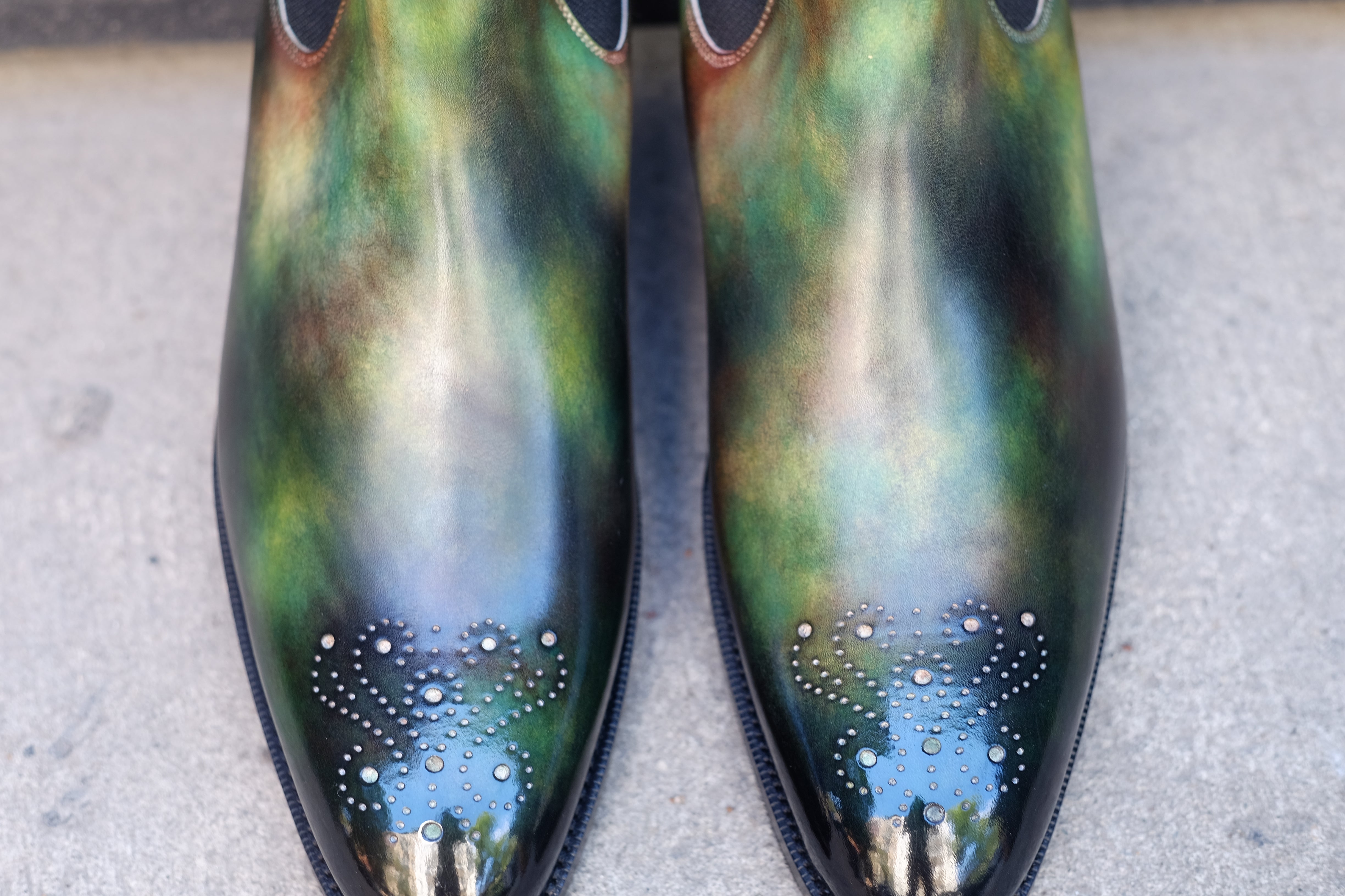 Patina Basilic - MTO - Highland-Made To Order Chelsea Boot Custom Patina-J.FitzPatrick Footwear