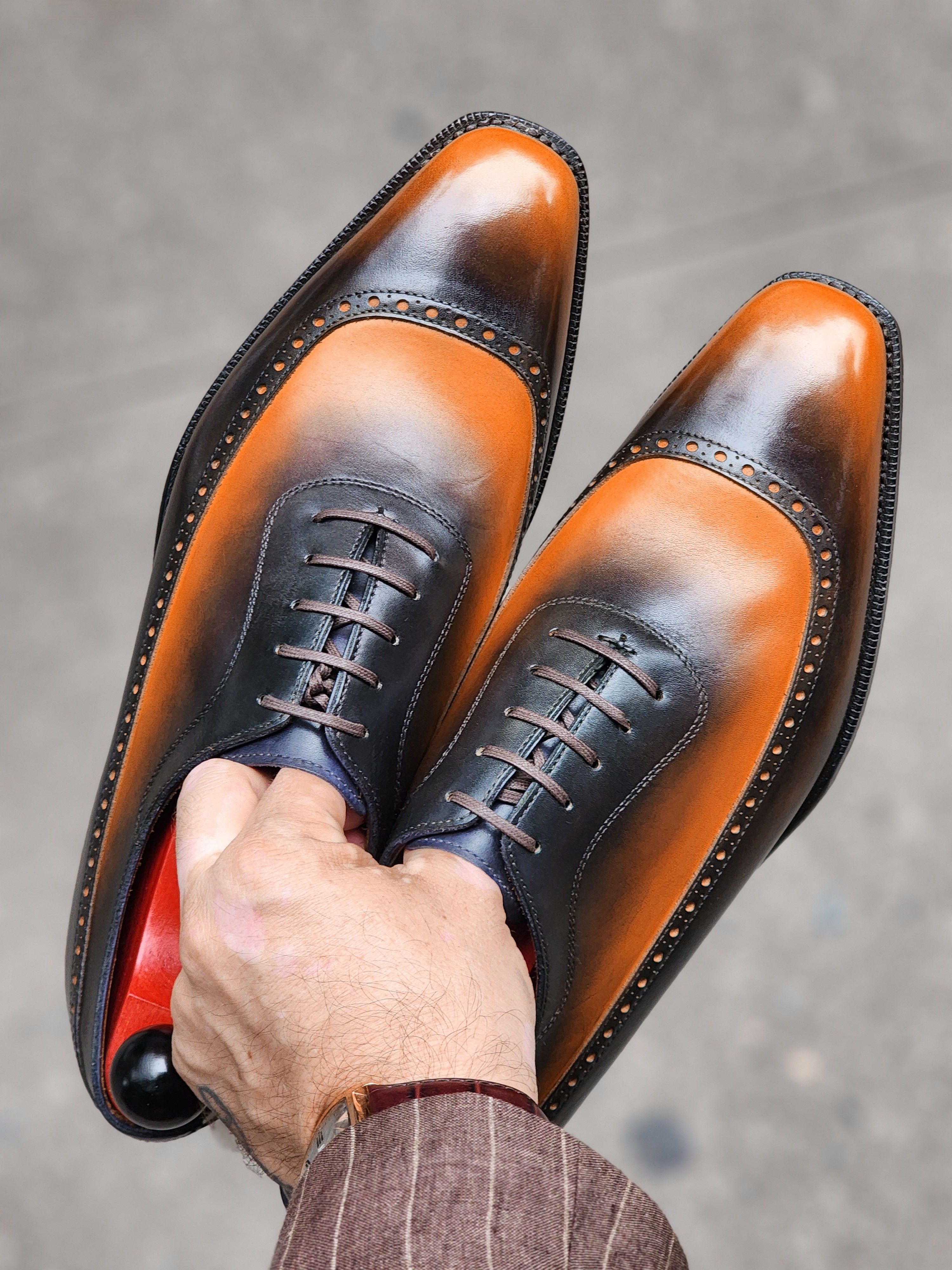 Patina Caramel - MTO - Sebastien-Made To Order Oxfords Custom Patina-J.FitzPatrick Footwear