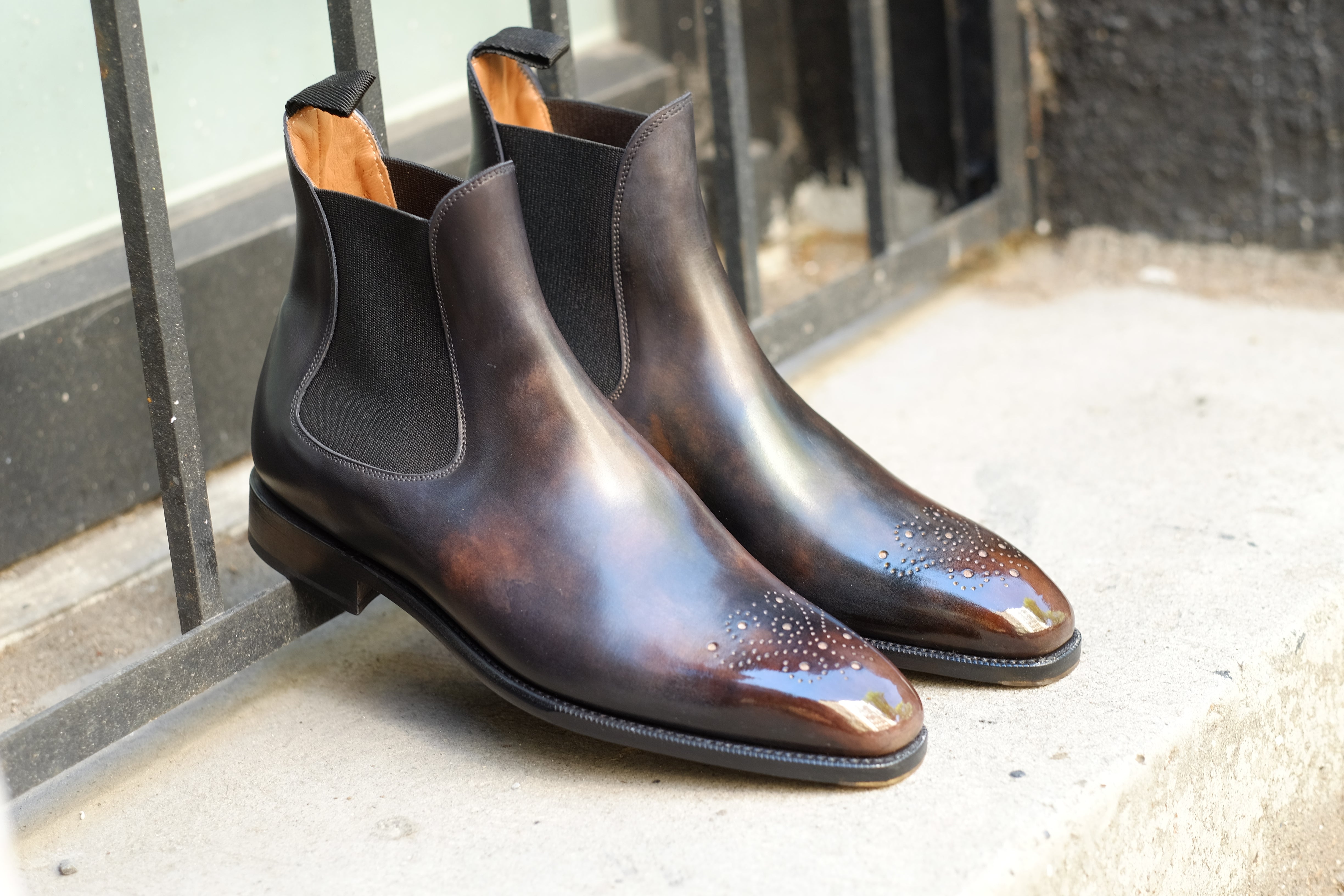 Patina Golem - MTO - Highland-Made To Order Chelsea Boots-J.FitzPatrick Footwear