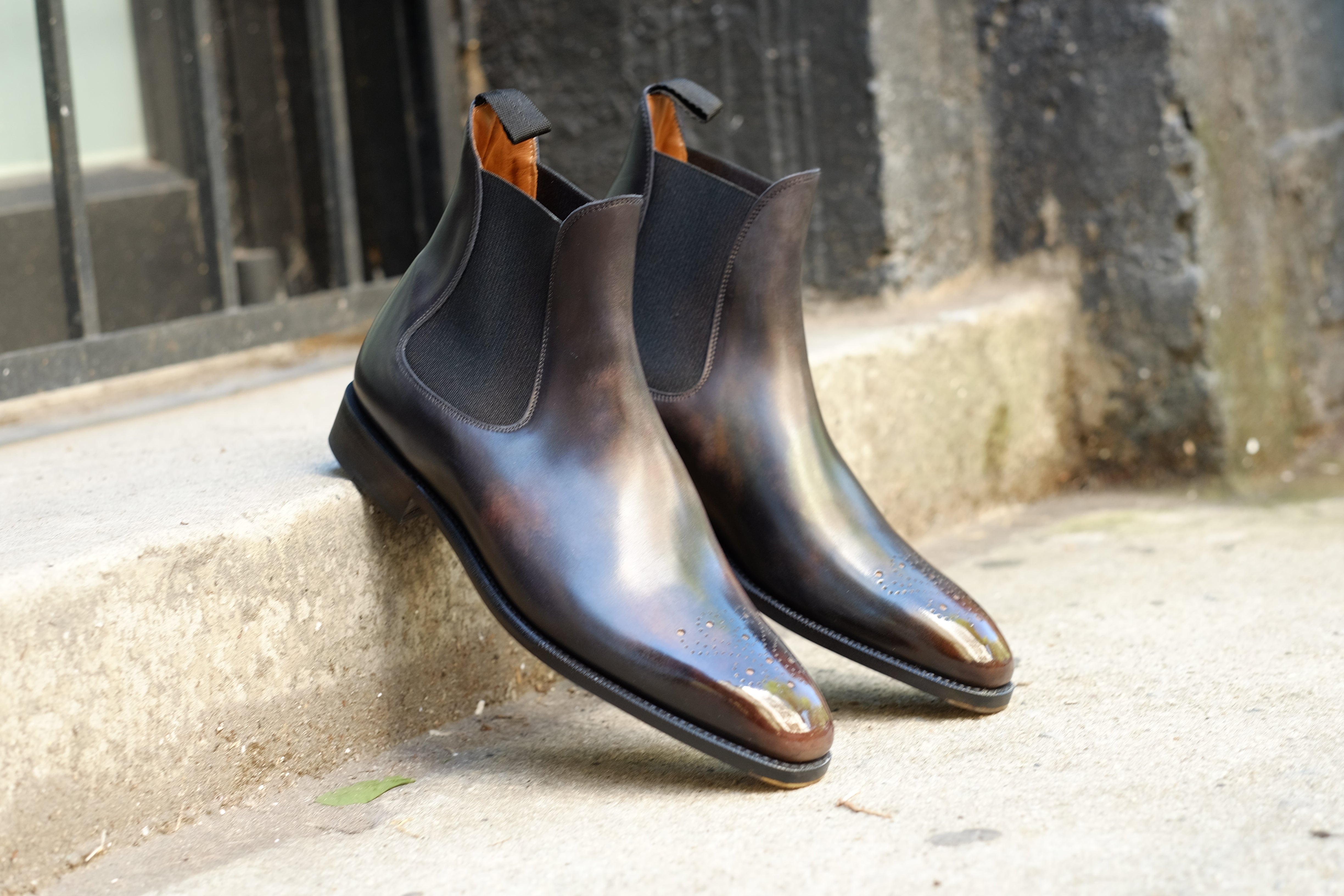 Patina Golem - MTO - Highland-Made To Order Chelsea Boots-J.FitzPatrick Footwear